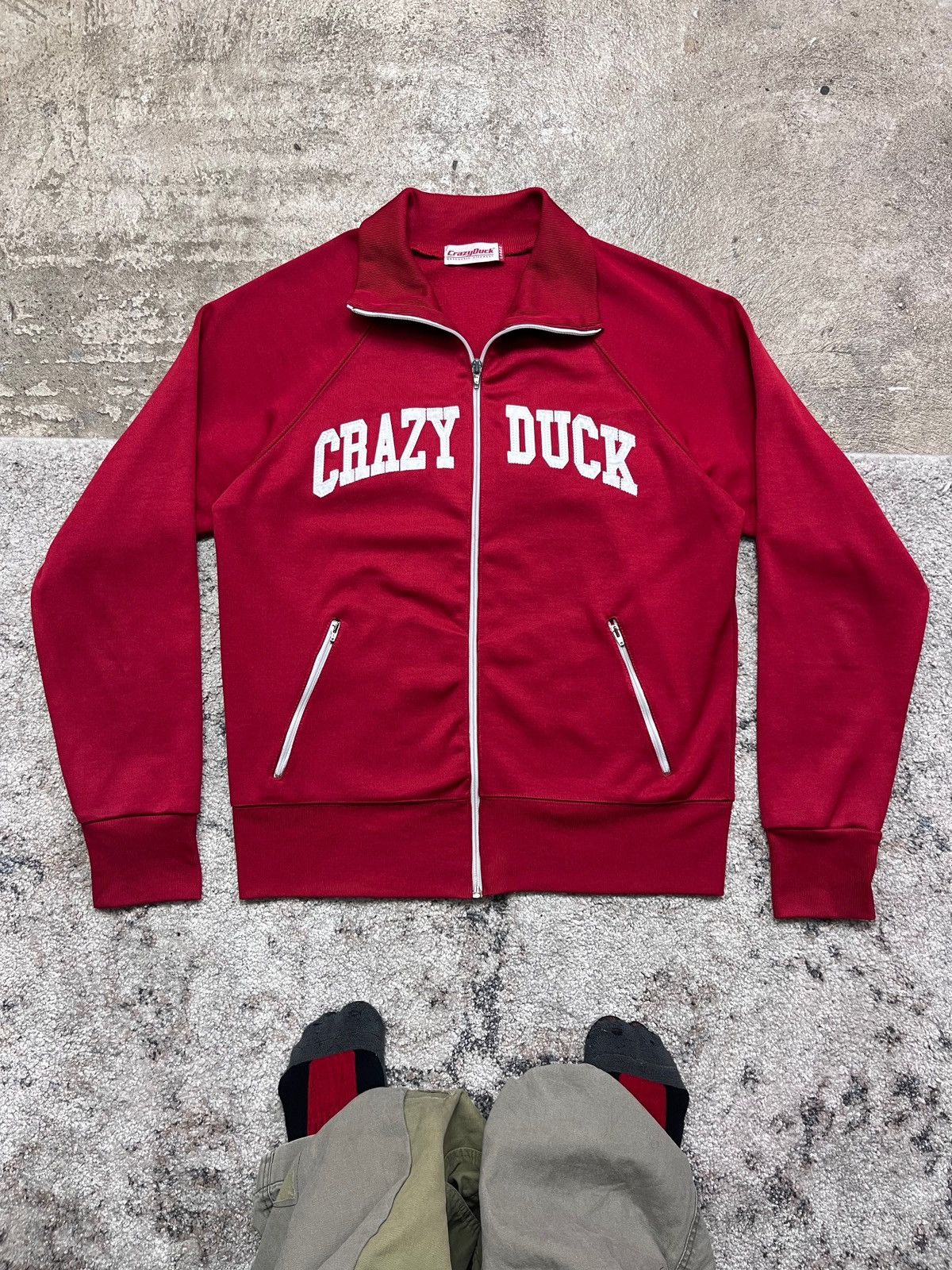 Vintage CRAZY DUCK VINTAGE TRACK JACKET - LOT № 2247 Size US L / EU 52-54 / 3 - 1 Thumbnail