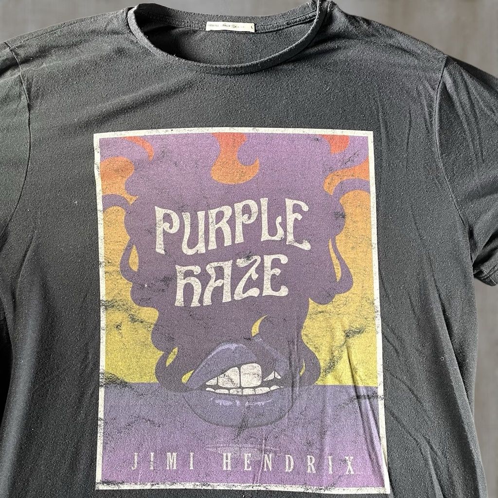 Marine Layer Jimi Hendrix Shirt Mens L Marine Layer Purple Haze Art T-Shirt Short Sleeve Crew Neck Black Cotton Navy? Size US L / EU 52-54 / 3 - 1 Thumbnail