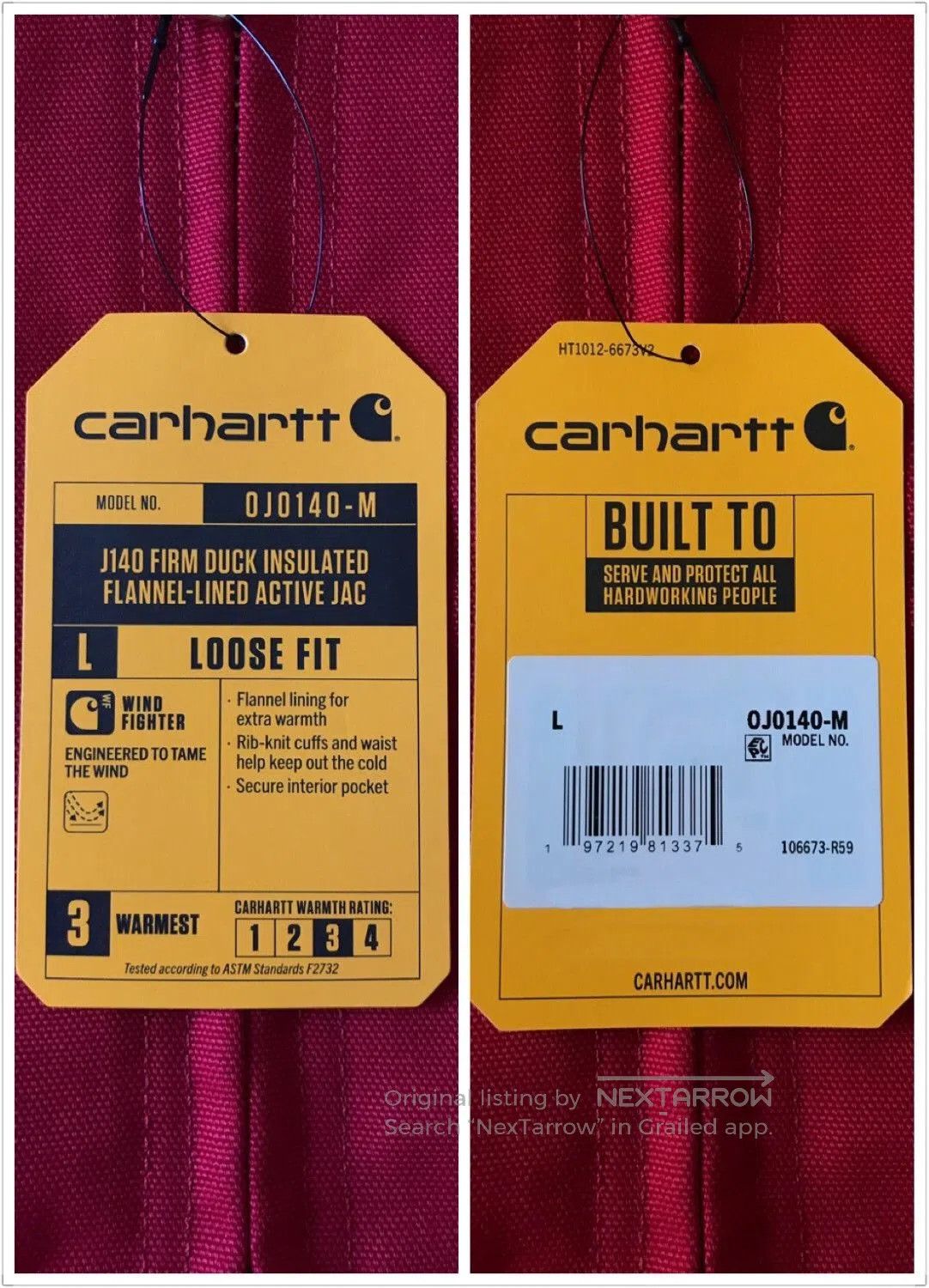 Carhartt Carhartt R59 Canvas Hooded Work Jacket. Size US L / EU 52-54 / 3 - 8 Thumbnail