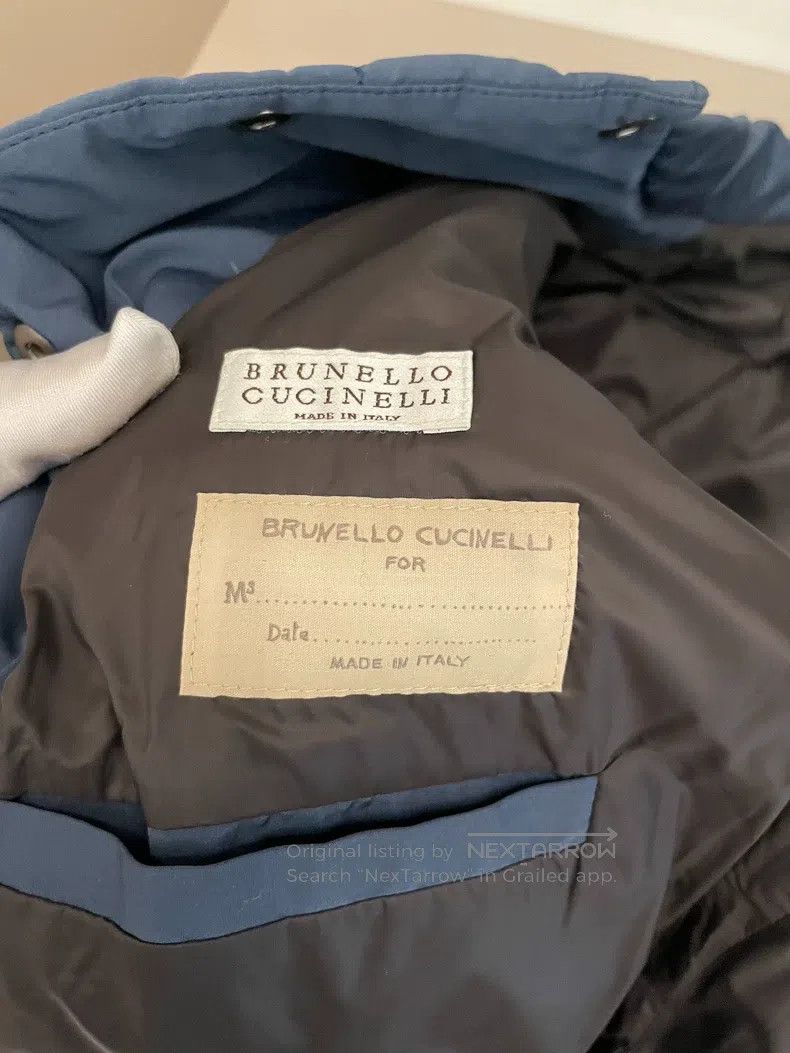Brunello Cucinelli Brunello Cucinelli Blue Polyester Jacket Size S / US 4 / IT 40 - 4 Thumbnail