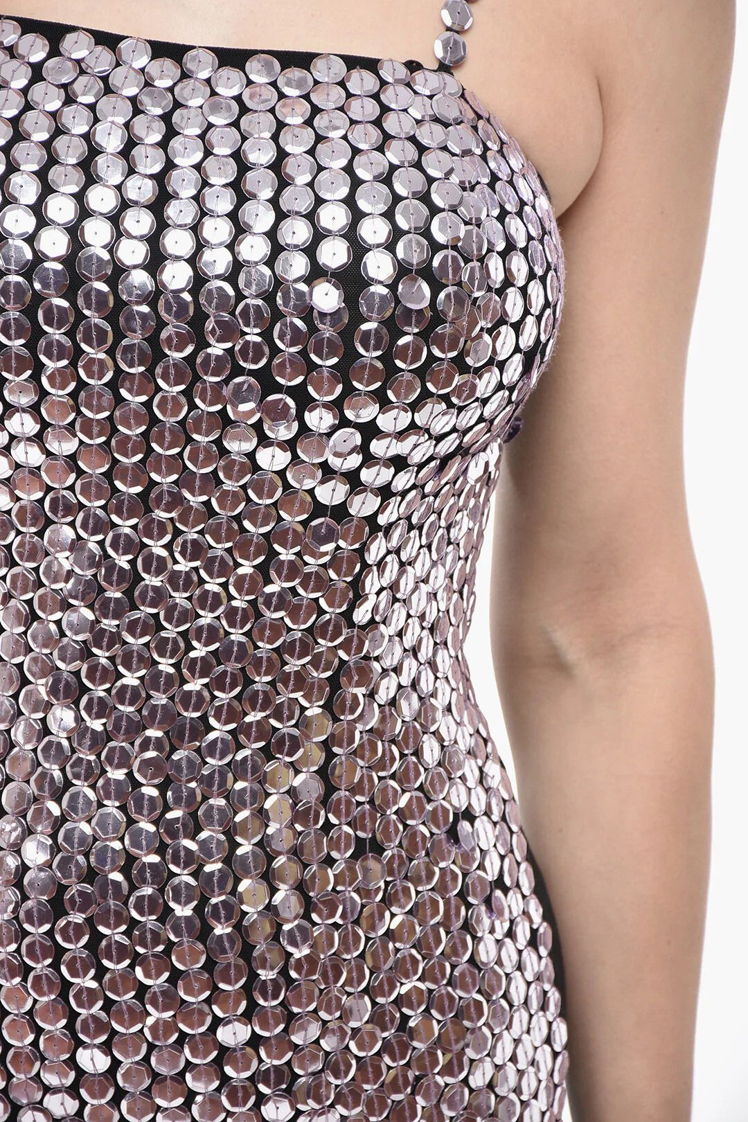 The Attico og1mm0426 Sequin Slip Dress in Pink Size XS / US 0-2 / IT 36-38 - 3 Thumbnail