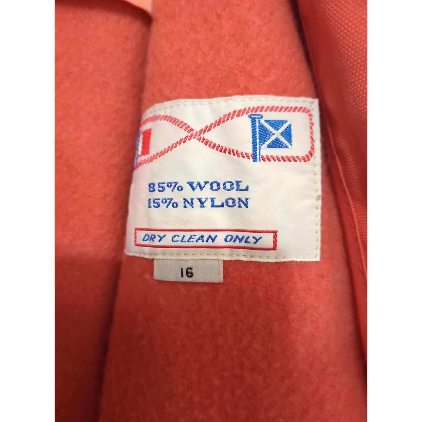 Vintage VINTAGE Misty Harbor Women's Orange Wool Blend Jacket Coat Removable Liner Size 16 Size XXL / US 16-18 / IT 52-54 - 3 Thumbnail