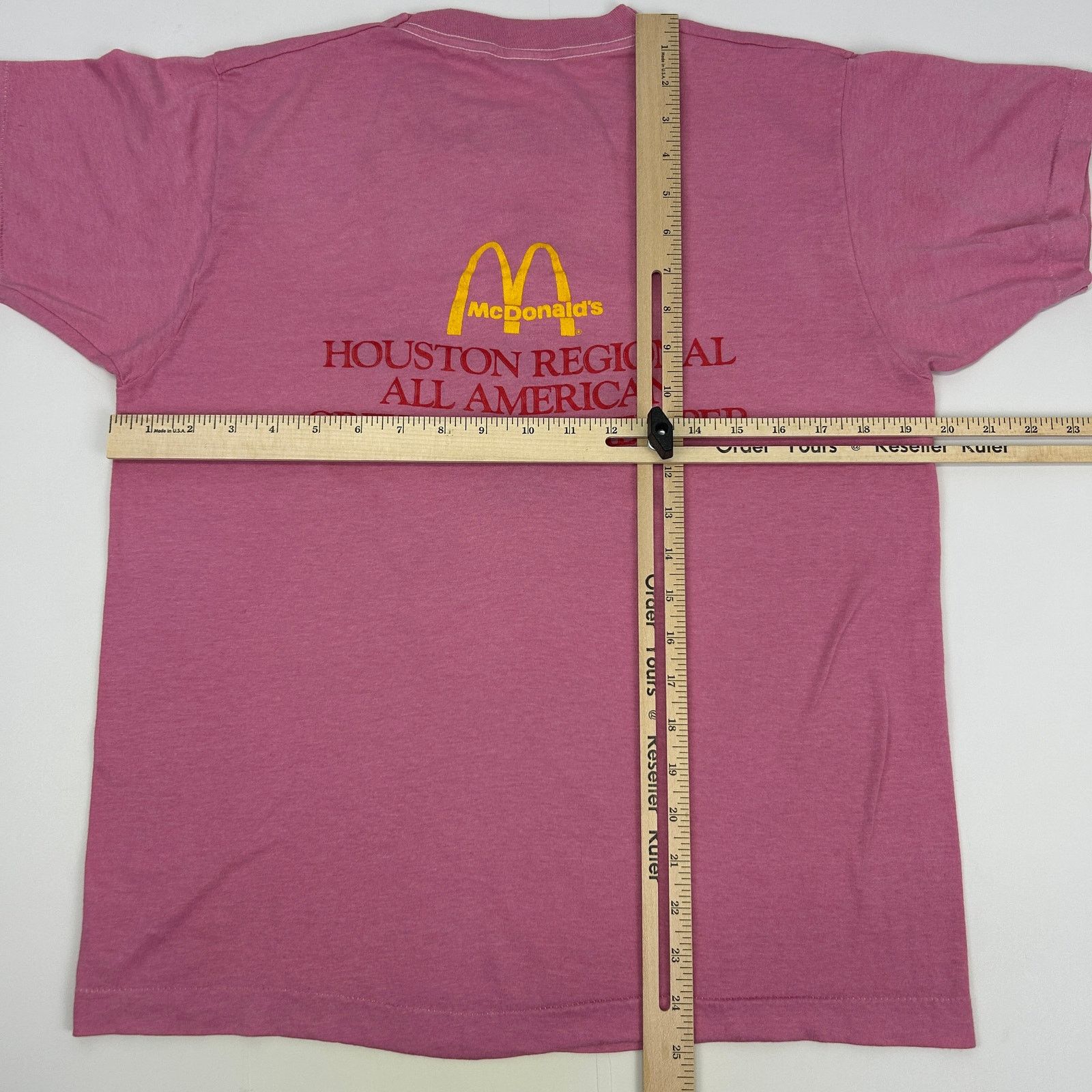 Vintage Vintage 80s McDonalds All American Team T Shirt Pink Medium Size US M / EU 48-50 / 2 - 9 Thumbnail