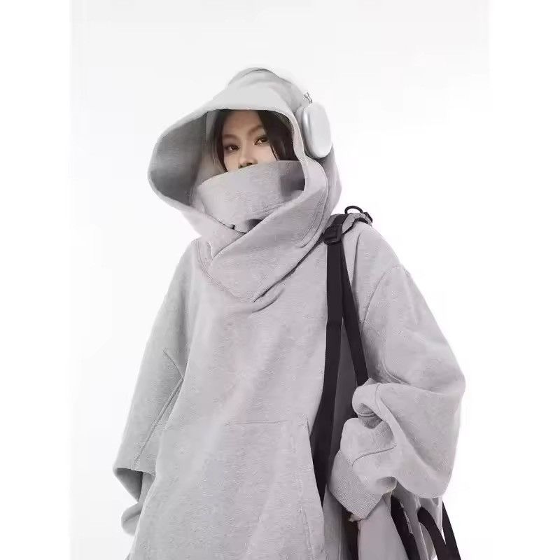 Japanese Brand Streetwear Y2K Unisex Oversized Face Cover Hoodie Size US XXL / EU 58 / 5 - 4 Thumbnail