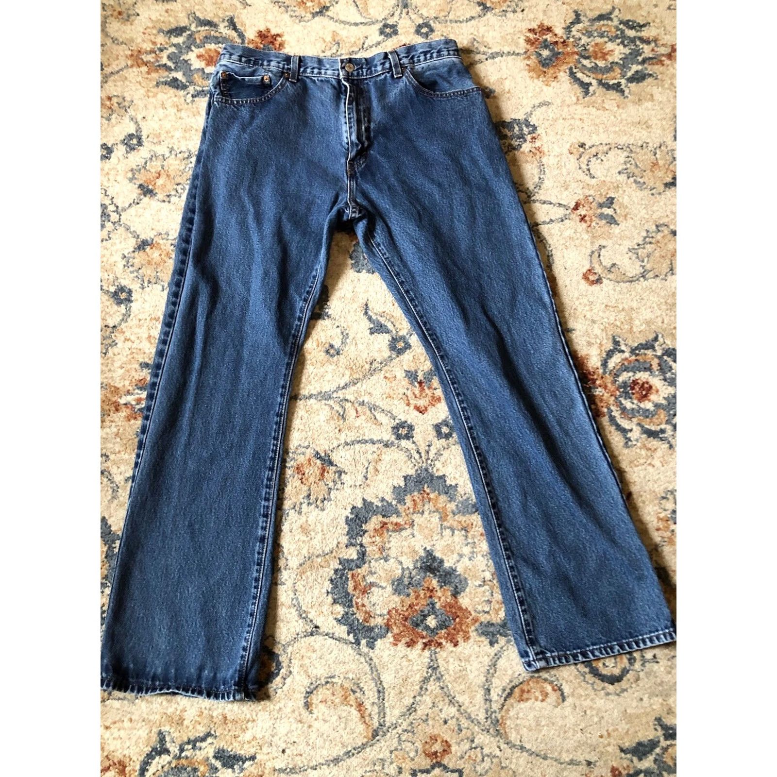 Levi's Levi's 517 Jeans Mens Regular 38x34 Blue Denim Bootcut Cowboy Western 100% Cotton Zip Button Pockets Dark Rise High Inseam 34 Size 26" / US 2 / IT 38 - 4 Thumbnail