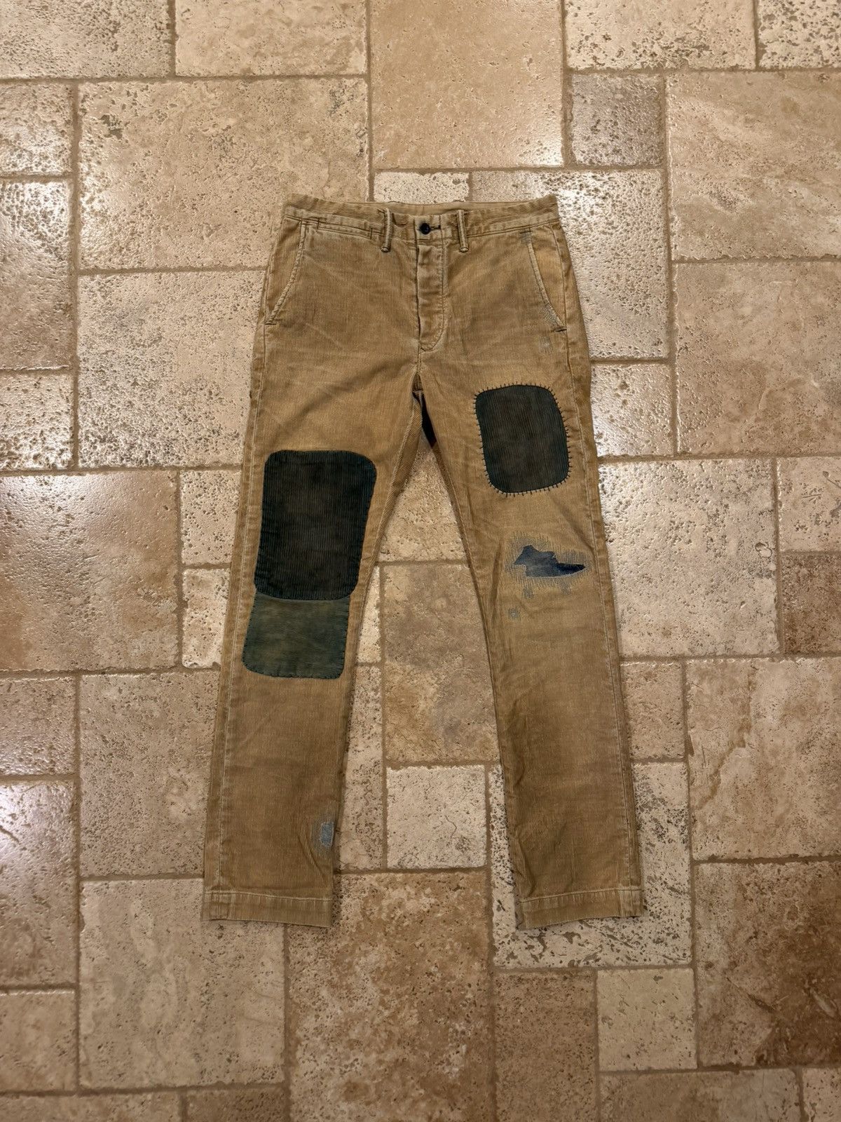 RRL Ralph Lauren RRL Ralph Lauren Field Patchwork Corduroy Trouser Pants Size US 32 / EU 48 - 7 Thumbnail
