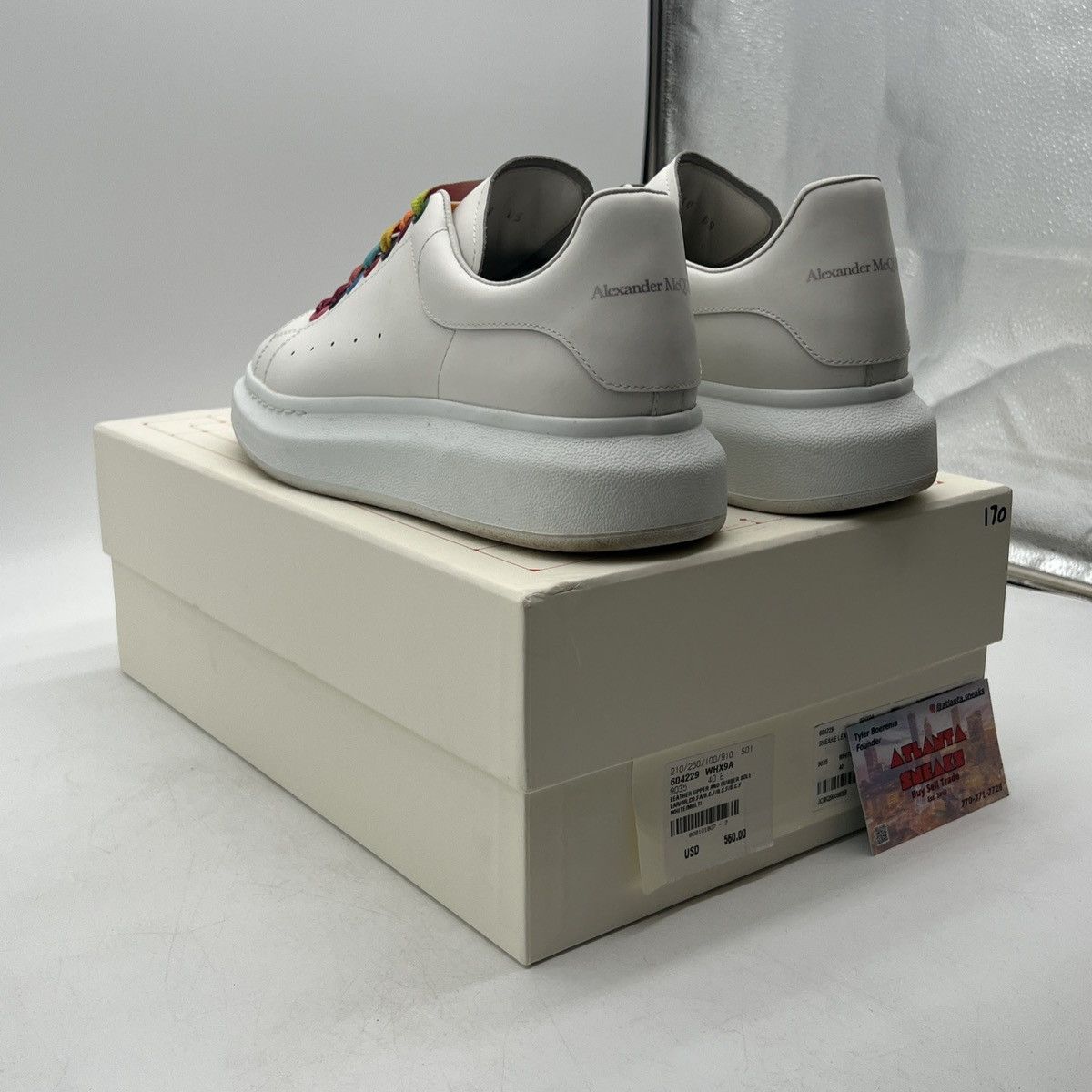 Alexander McQueen Alexander McQueen Oversized Sneaker White Rainbow Size US 7 / EU 40 - 4 Thumbnail