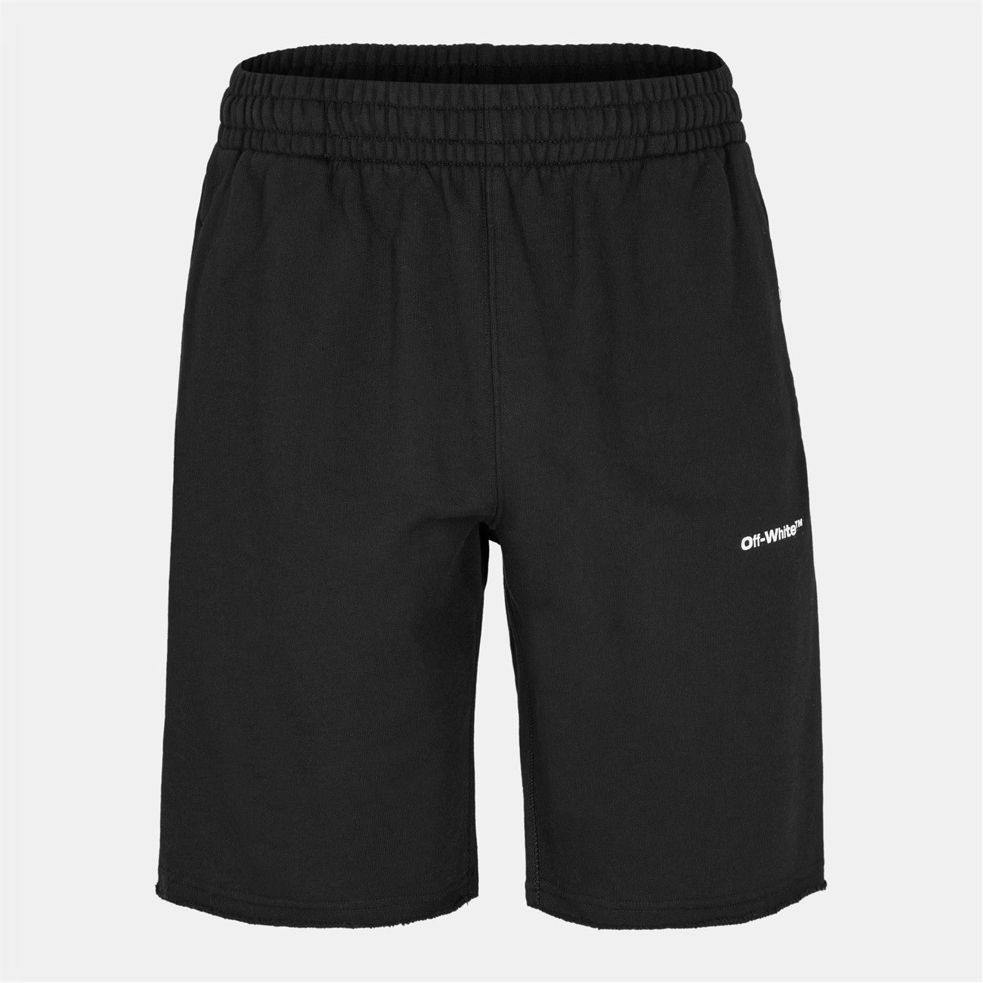 Off-White o1g2r1mq0326 Relaxed Fit Fleece Jogger Shorts in Black Size US 38 / EU 54 - 1 Thumbnail