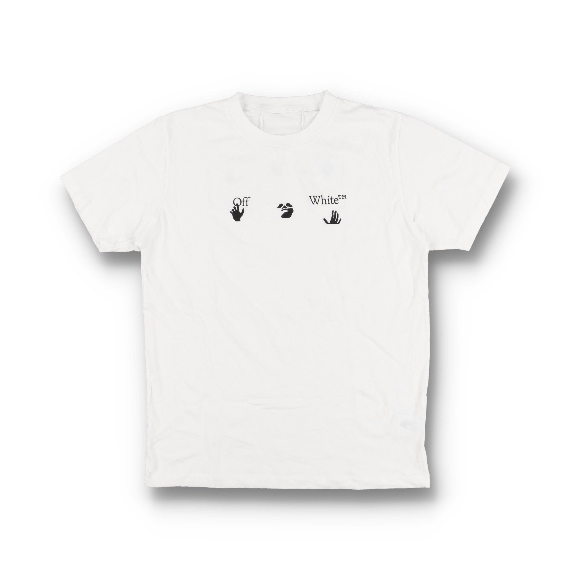 Off-White White Swimming Man Big Logo T-Shirt Size L / US 10 / IT 46 - 1 Thumbnail