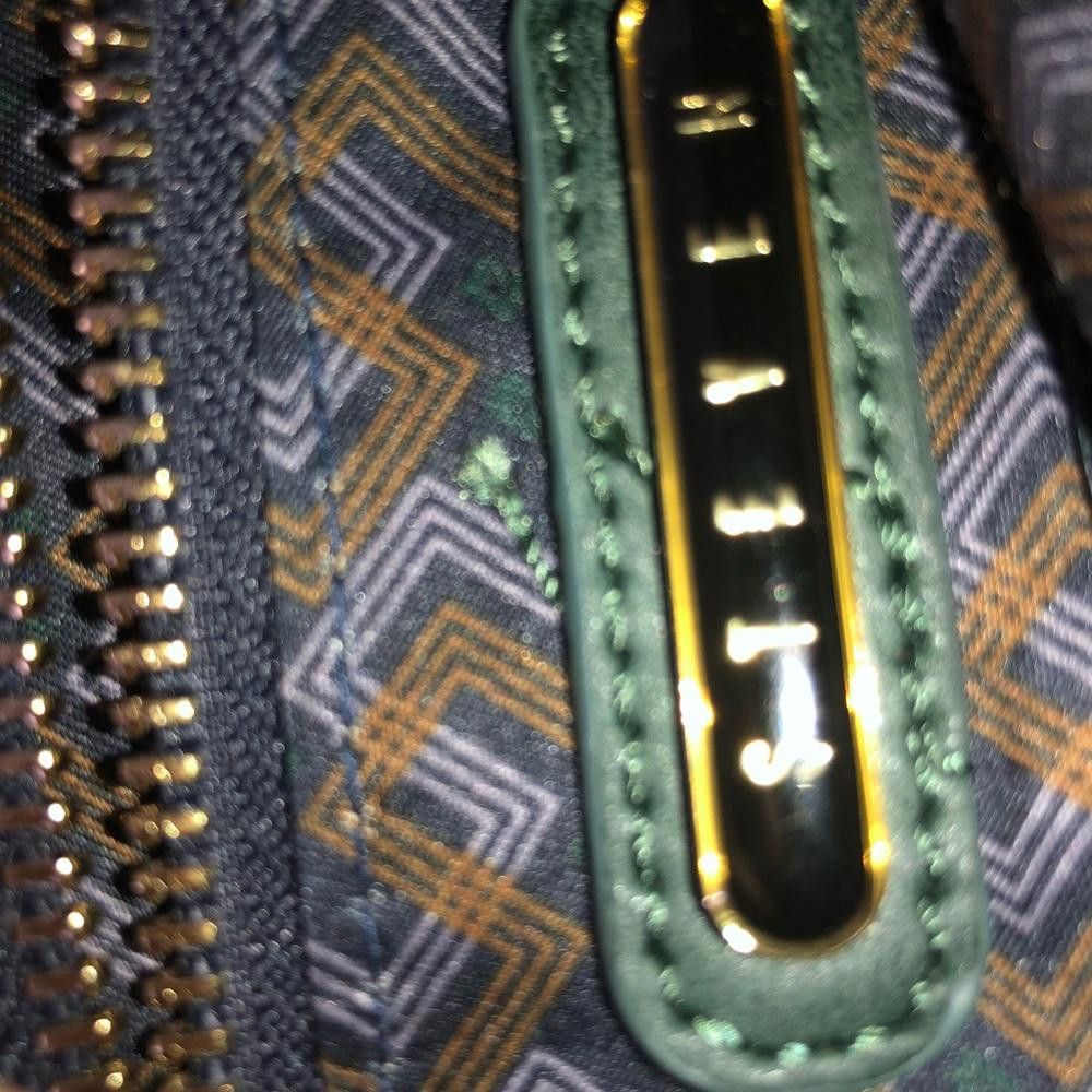 Steven green suede & faux snakeskin shoulder bag