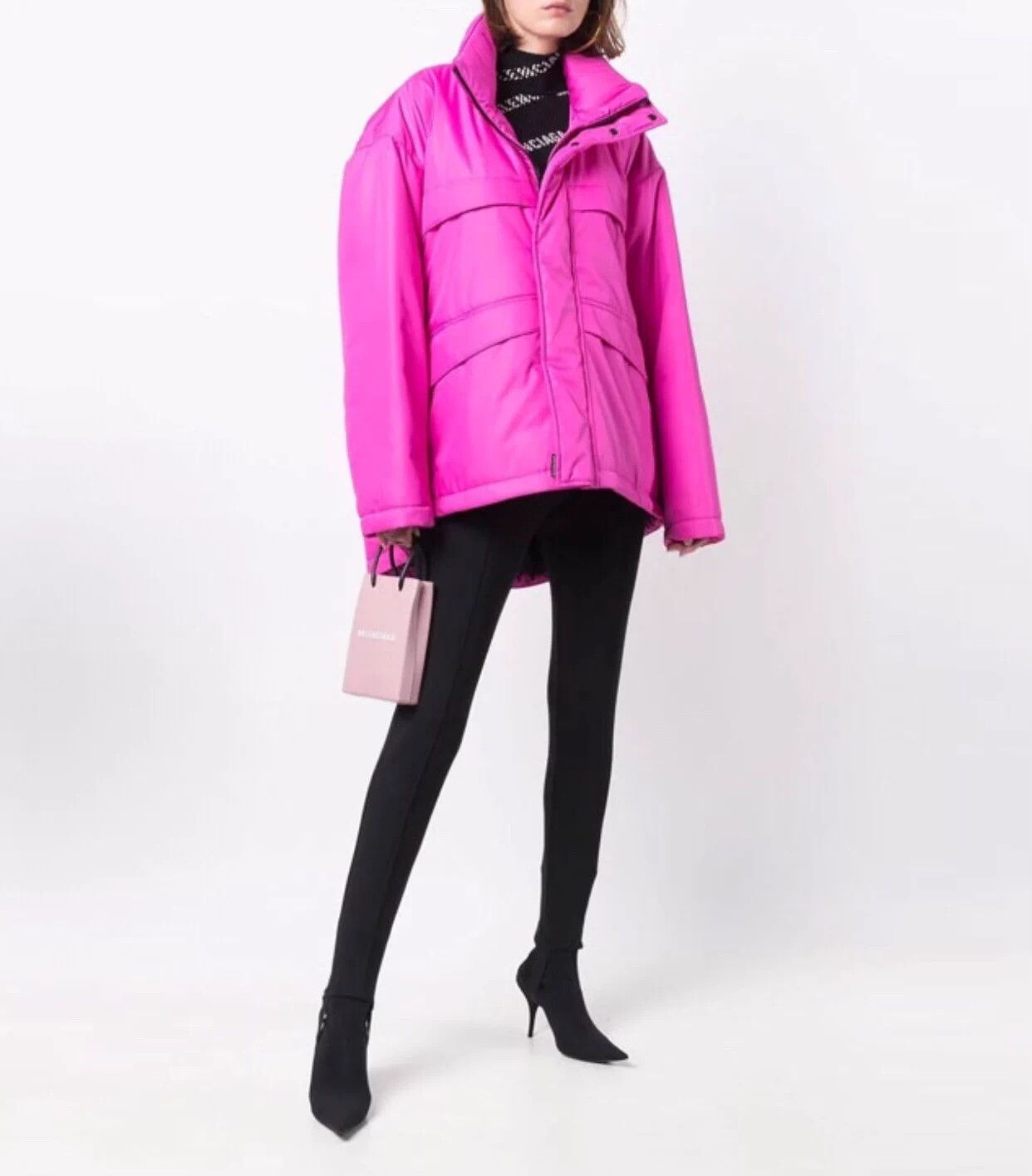 Balenciaga Balenciaga Women's New Pink Multi-Pocket Overcoat 36 Size XS / US 0-2 / IT 36-38 - 2 Thumbnail