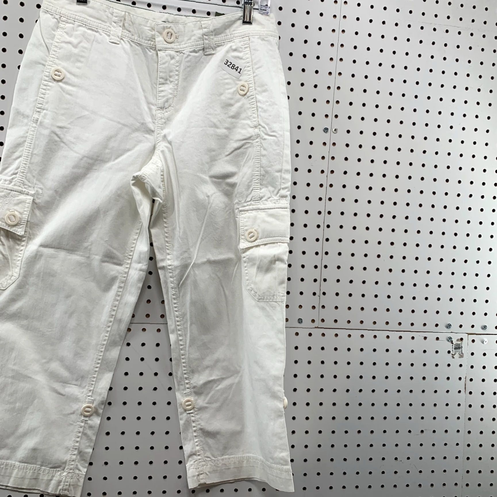 Eddie Bauer VINTAGE Eddie Bauer Cargo Pants Womens Size 4 30x23 White Outdoor Hiking Casual Fit Regular Inseam 23 Women's Pants Size 27" / US 4 / IT 40 - 5 Thumbnail