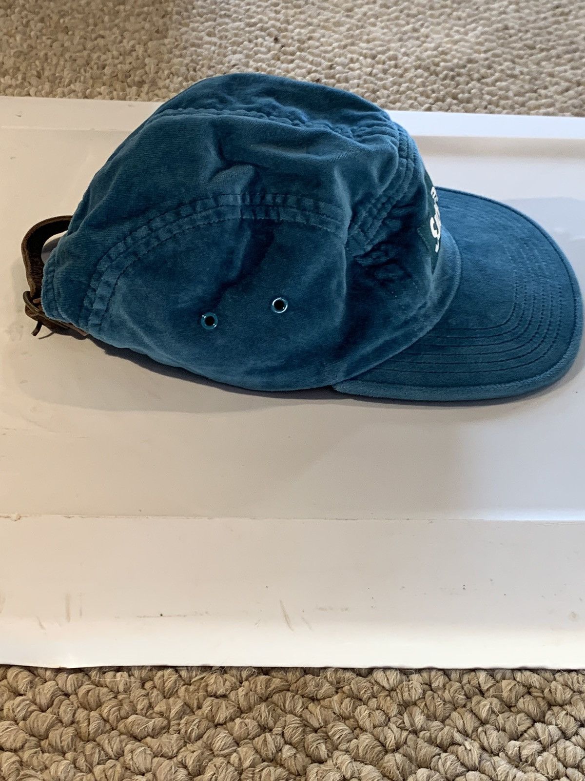 Supreme Supreme Velvet Camp Cap—Cyan Size ONE SIZE - 5 Thumbnail