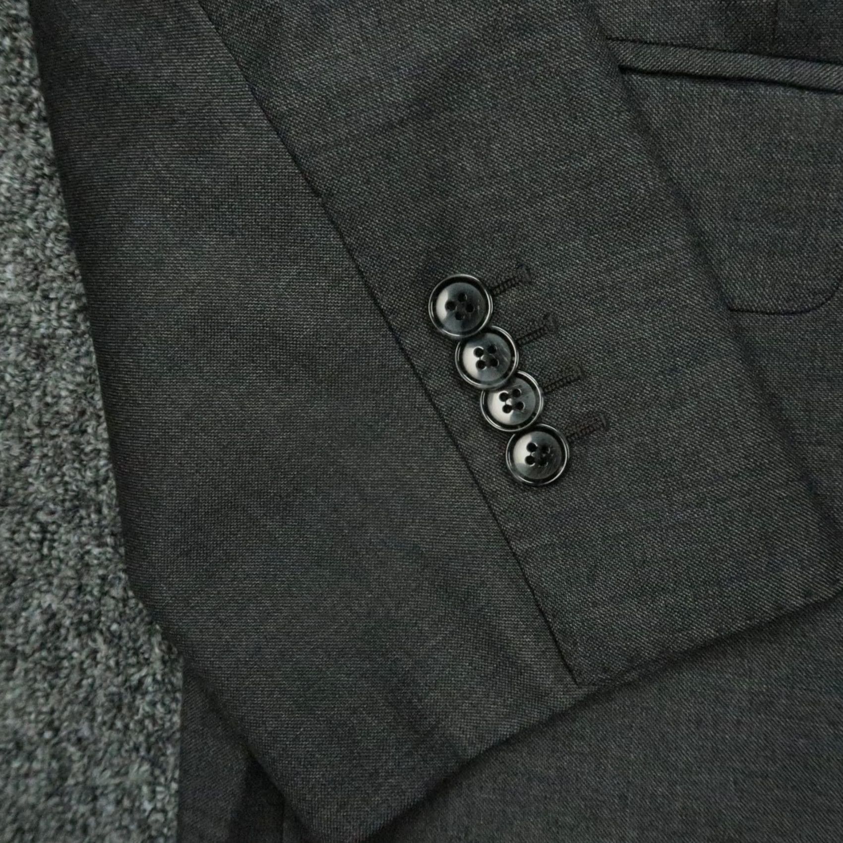 Suitsupply Suitsupply Jacket Mens 44R Gray Napoli Vitale Barberis Canonico Super 110s Wool Jacket/Coat Solid Notch Lapel 2 Piece Regular Slim? Size 44R - 3 Thumbnail