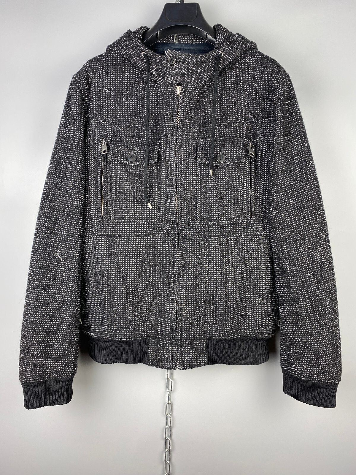 Dior Dior Kris Ban Assche 08AW Knit Hooded Bomber Jacket Size US L / EU 52-54 / 3 - 1 Thumbnail