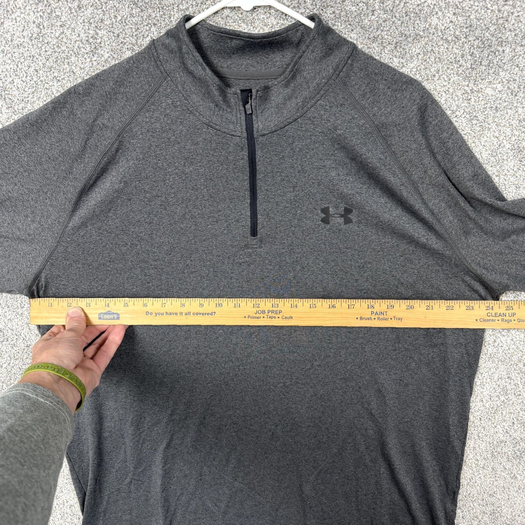Under Armour Under Armour Pullover Mens XL Gray HeatGear 1/4 Zip Long Sleeve Raglan Sleeve Size US XL / EU 56 / 4 - 4 Thumbnail