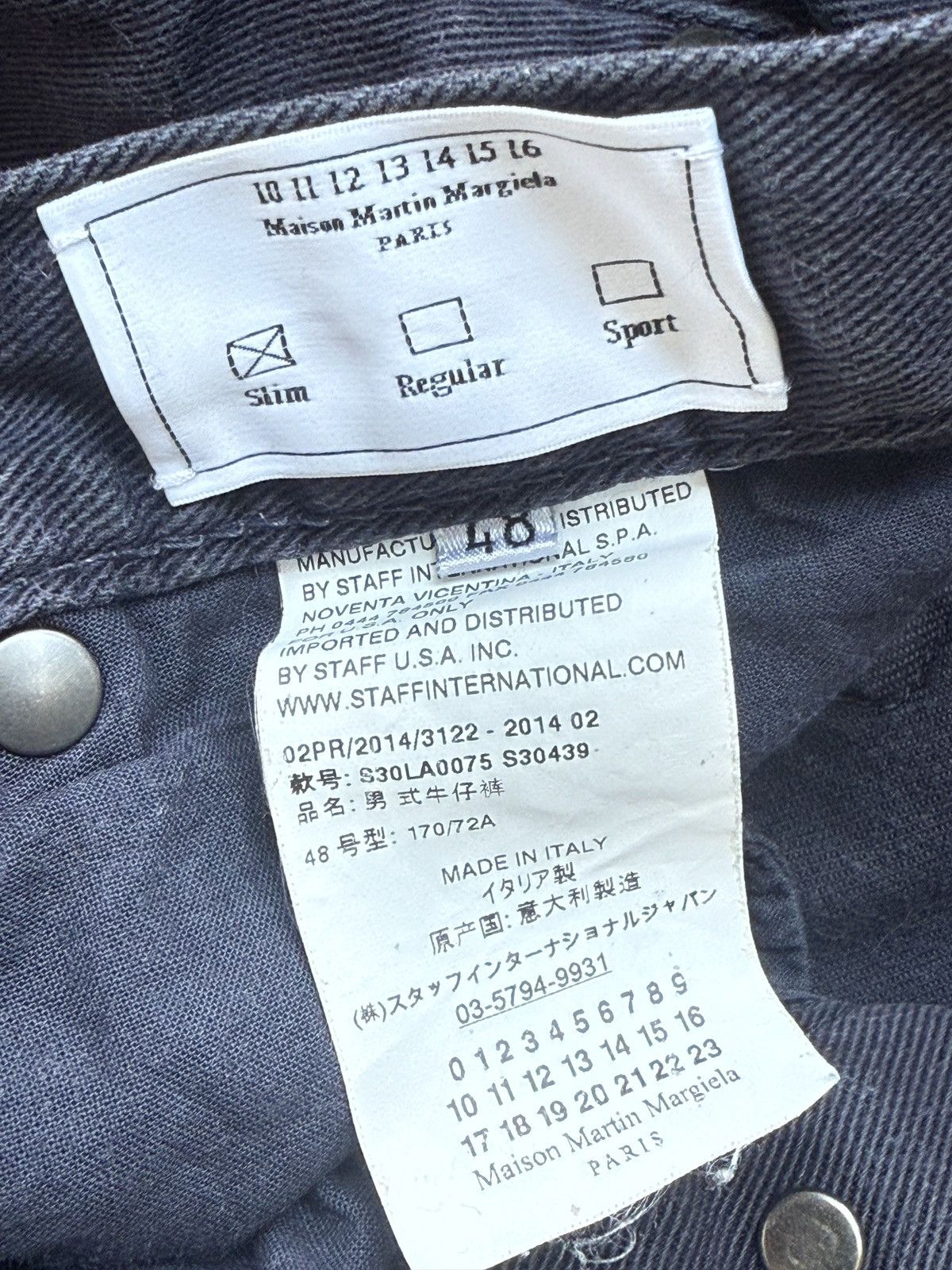 Maison Margiela Early Martin Margiela Line 10 Mens Blue Twill Slim Jeans Size US 33 - 5 Thumbnail