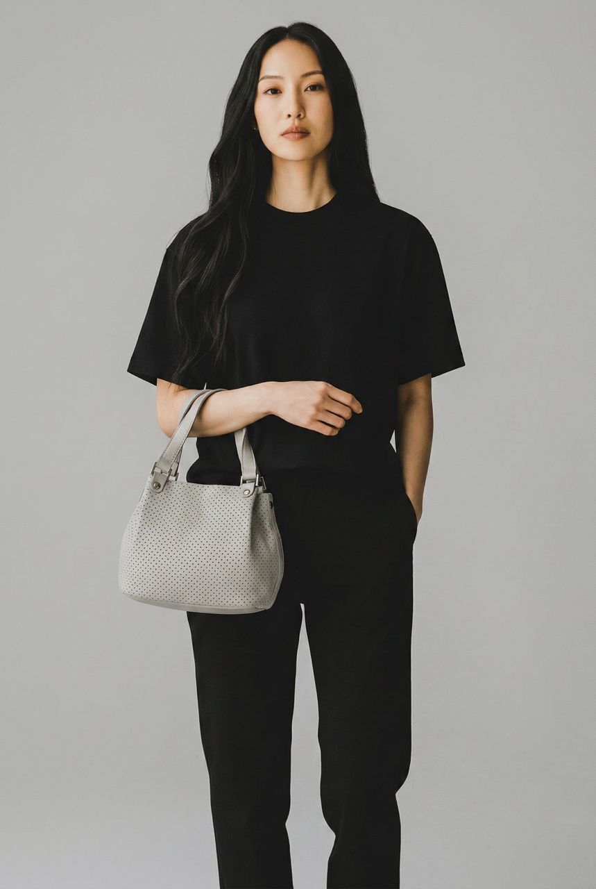 agnes b. Vintage agnès b. Voyage Perforated Leather Tote Shoulder Bag Size ONE SIZE - 1 Thumbnail