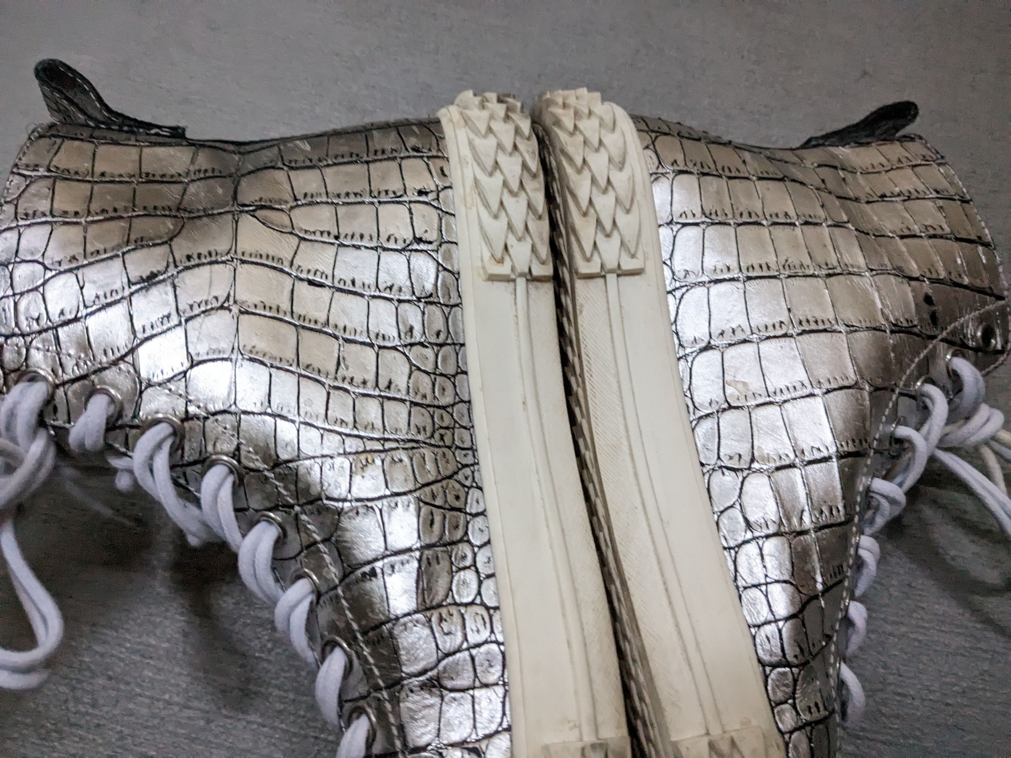 Giuseppe Zanotti Giuseppe Zanotti Sneakers Silver Crocodile Embossed High Top Size US 10 / EU 43 - 9 Thumbnail