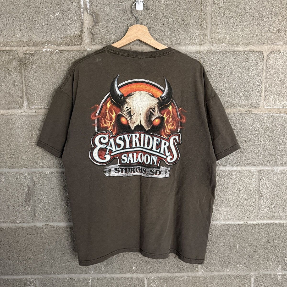 Gildan Vintage Y2K Gildan Easy Riders Biker Brown T-Shirt Mens XL Size US XL / EU 56 / 4 - 2 Thumbnail
