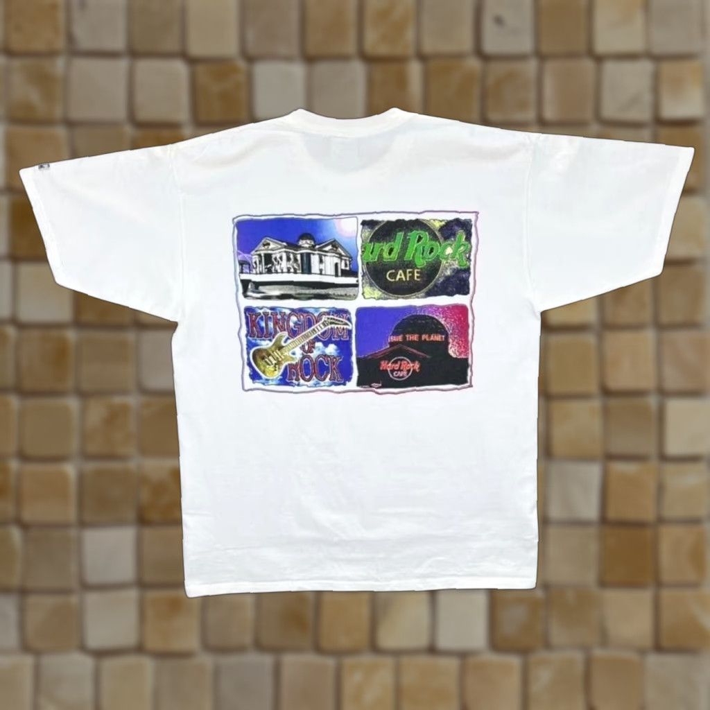 Hard Rock Cafe VINTAGE Hard Rock Cafe Shirt 90s Orlando Logo Graphic White L Mens T-Shirt Size US L / EU 52-54 / 3 - 1 Thumbnail