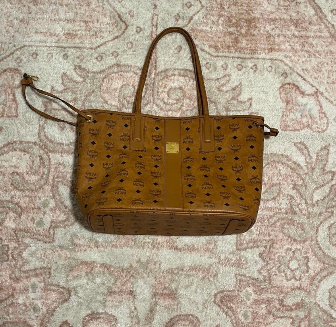 MCM MCM Liz Shopper Tote - Cognac Visetos Size ONE SIZE - 2 Thumbnail