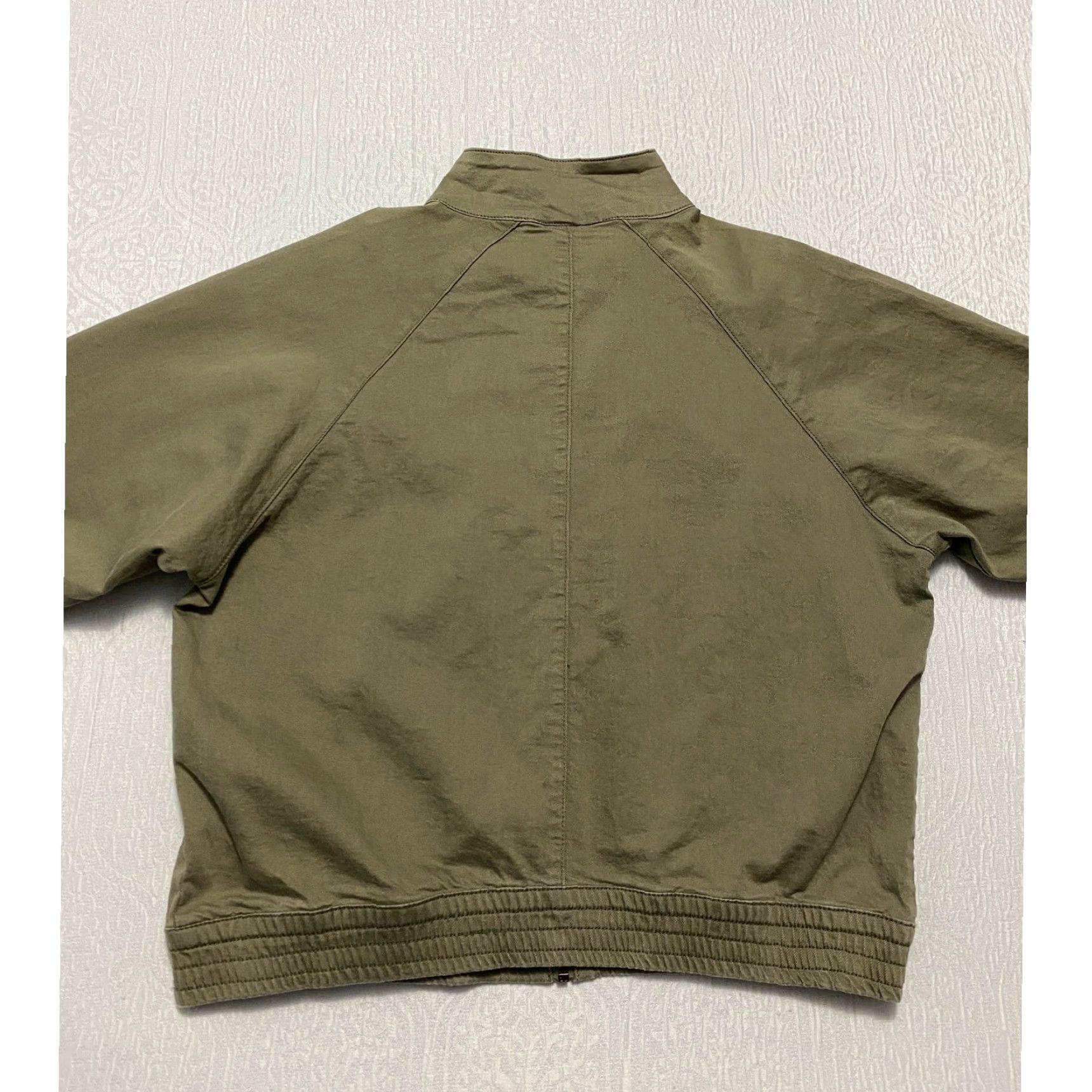 Vintage Ashley Stewart Jacket Women Bomber Olive Green Full Zip Pockets Size 14/16 Canvas Cotton Casual Spring Fall Size XL / US 12-14 / IT 48-50 - 3 Thumbnail