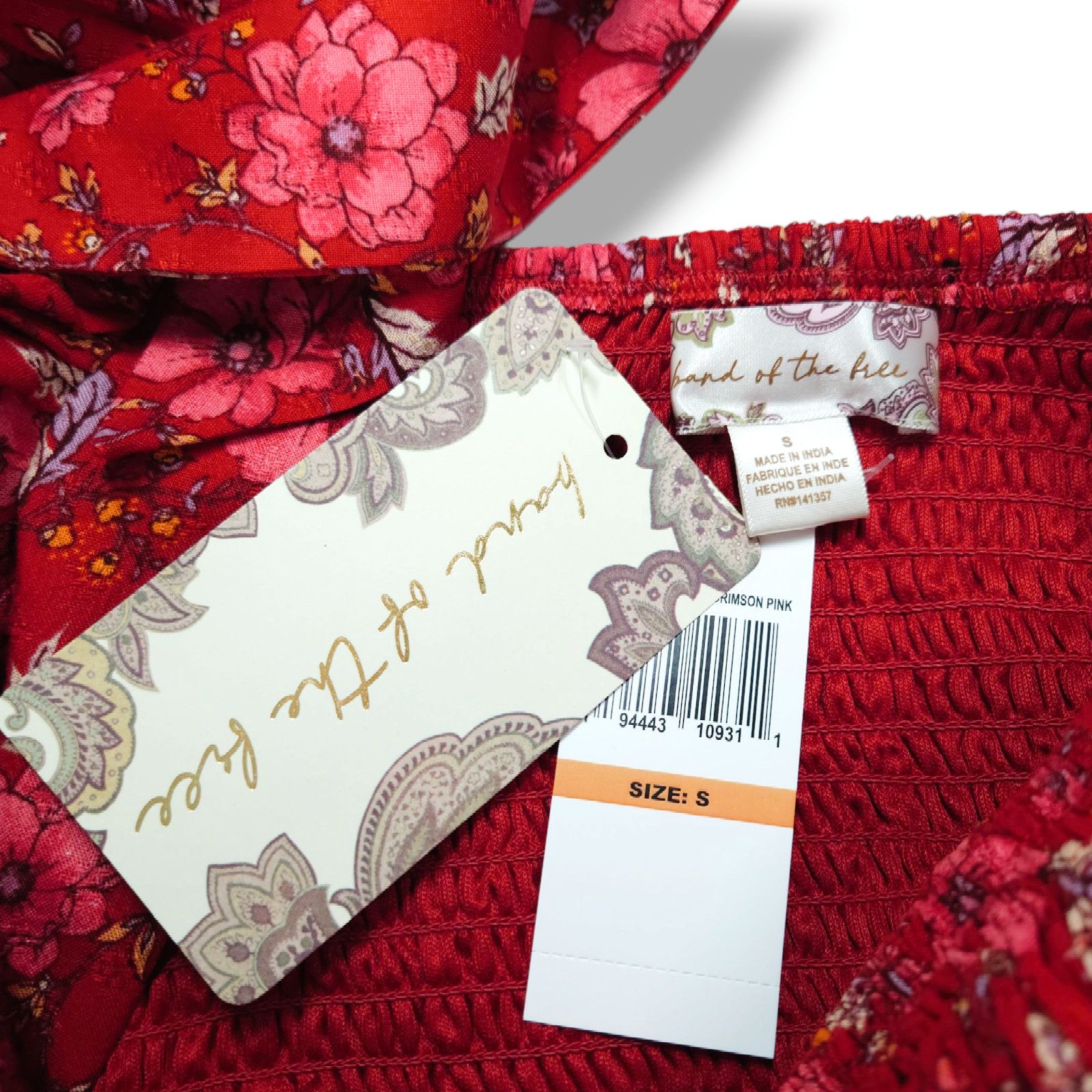 Other NWT Band of the Free Joelle Floral Smocked Crop Top Sz. S Size S / US 4 / IT 40 - 7 Thumbnail