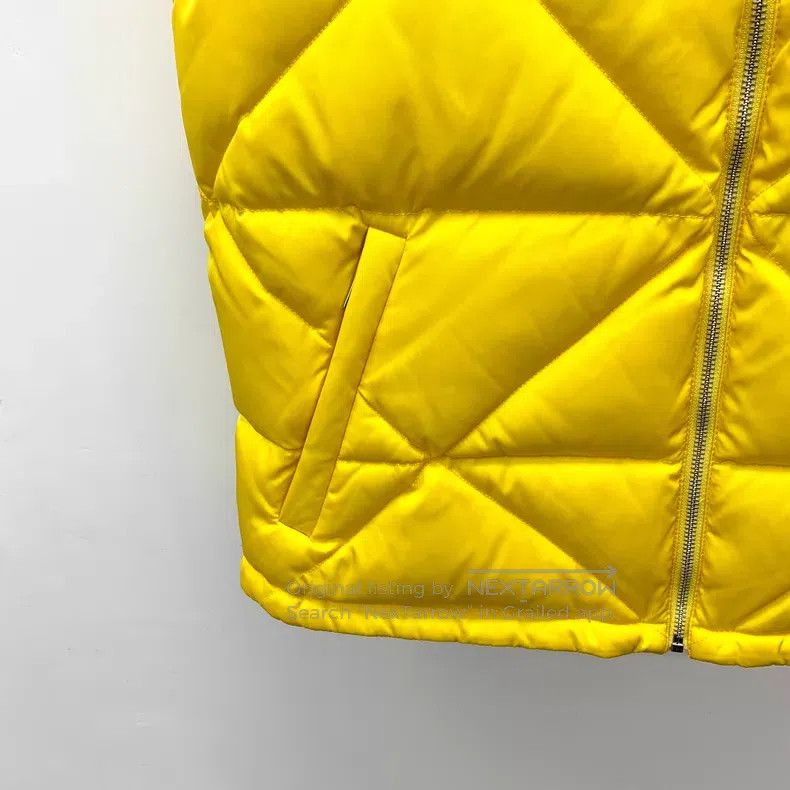 Prada Prada Yellow logo diamond hooded down vest Size US M / EU 48-50 / 2 - 4 Thumbnail
