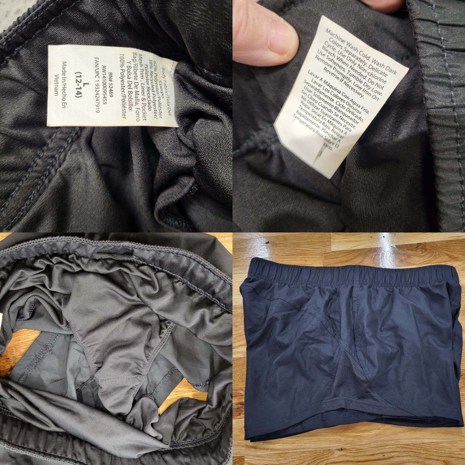 Athletic Works VINTAGE Athletic Works Active Shorts Womens L Black Built-In Pockets Athletic Size 36" / US 14 / IT 50 - 8 Thumbnail