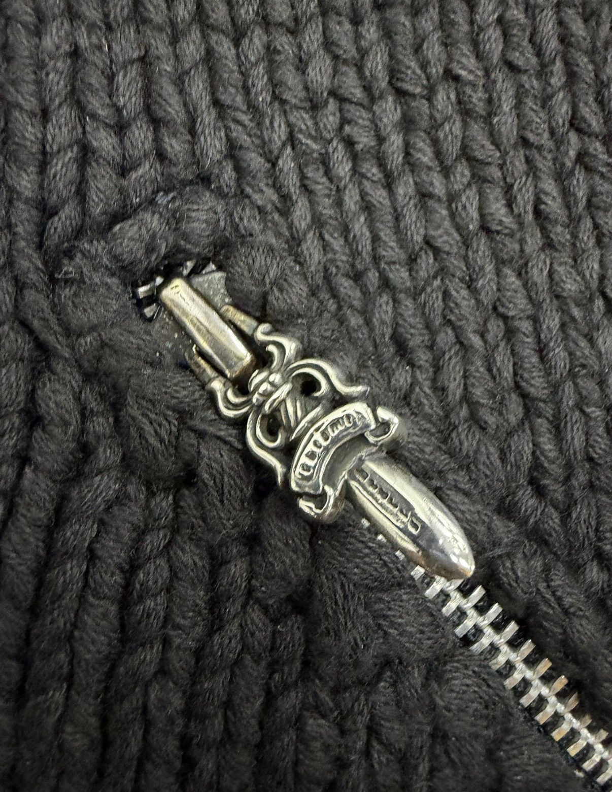 Chrome Hearts Chrome Hearts Thick Wool Knit Patch Sword Zip Cardigan Size US S / EU 44-46 / 1 - 5 Thumbnail