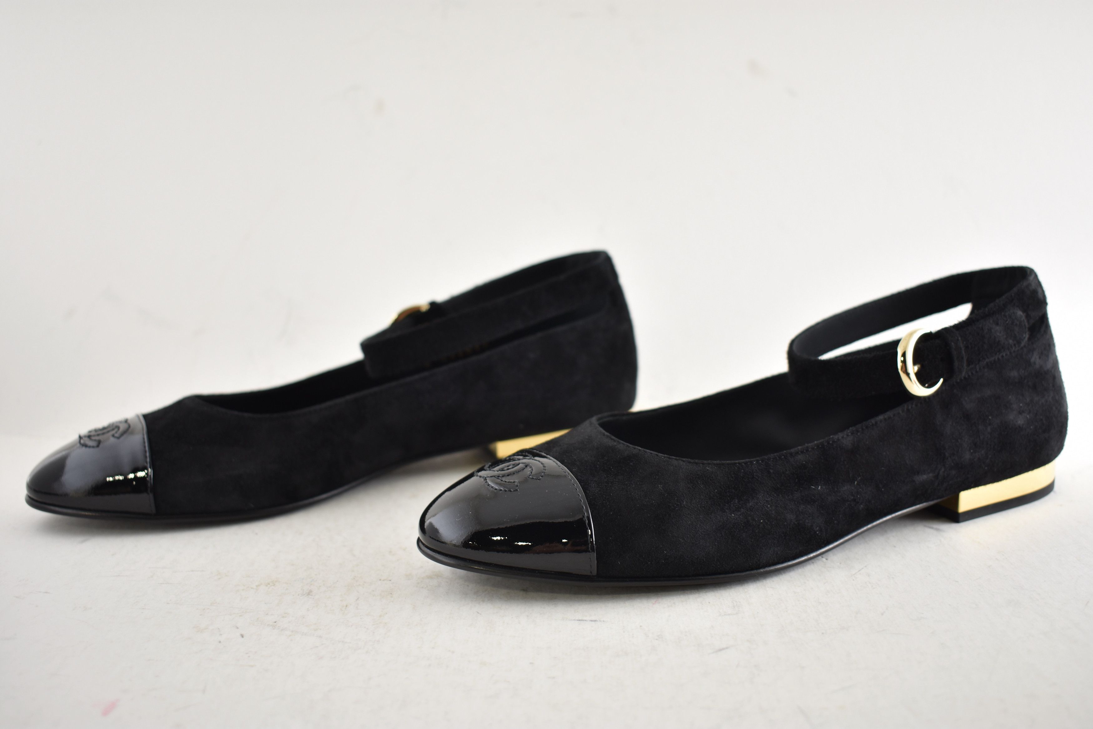 Chanel 24K Patent CC Mary Jane Ankle Strap Ballerina Ballet Flat 40 Size US 10 / IT 40 - 16 Thumbnail