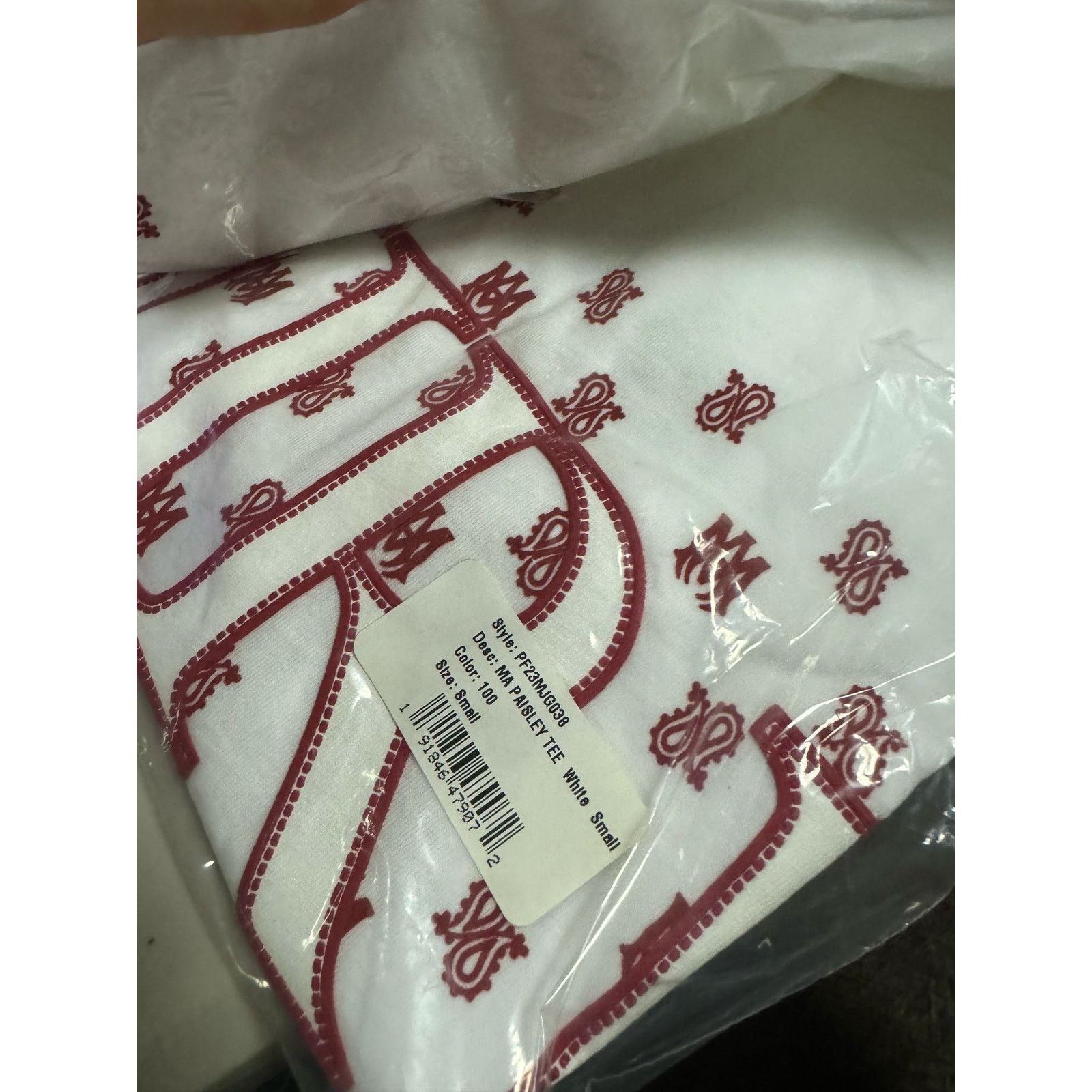 Amiri o1rshd1 Ma Paisley Short Sleeve T-Shirt in White Size US S / EU 44-46 / 1 - 20 Thumbnail