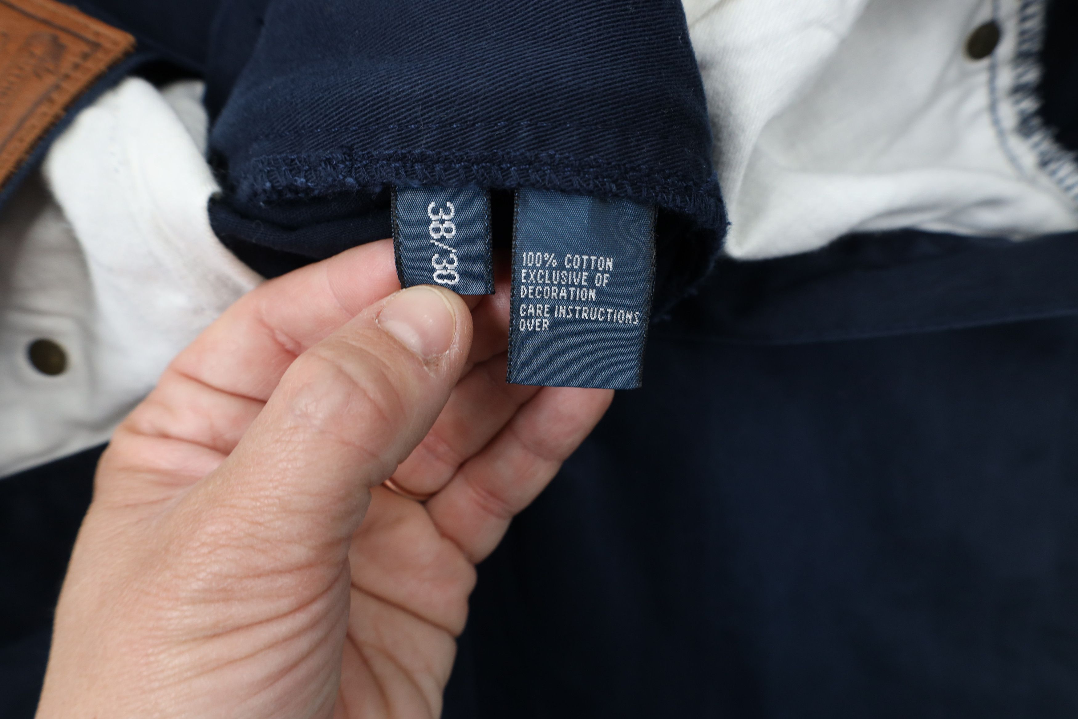 Ralph Lauren × Vintage Vintage Ralph Lauren Straight Leg Cotton Twill Pants Blue Size US 38 / EU 54 - 7 Thumbnail