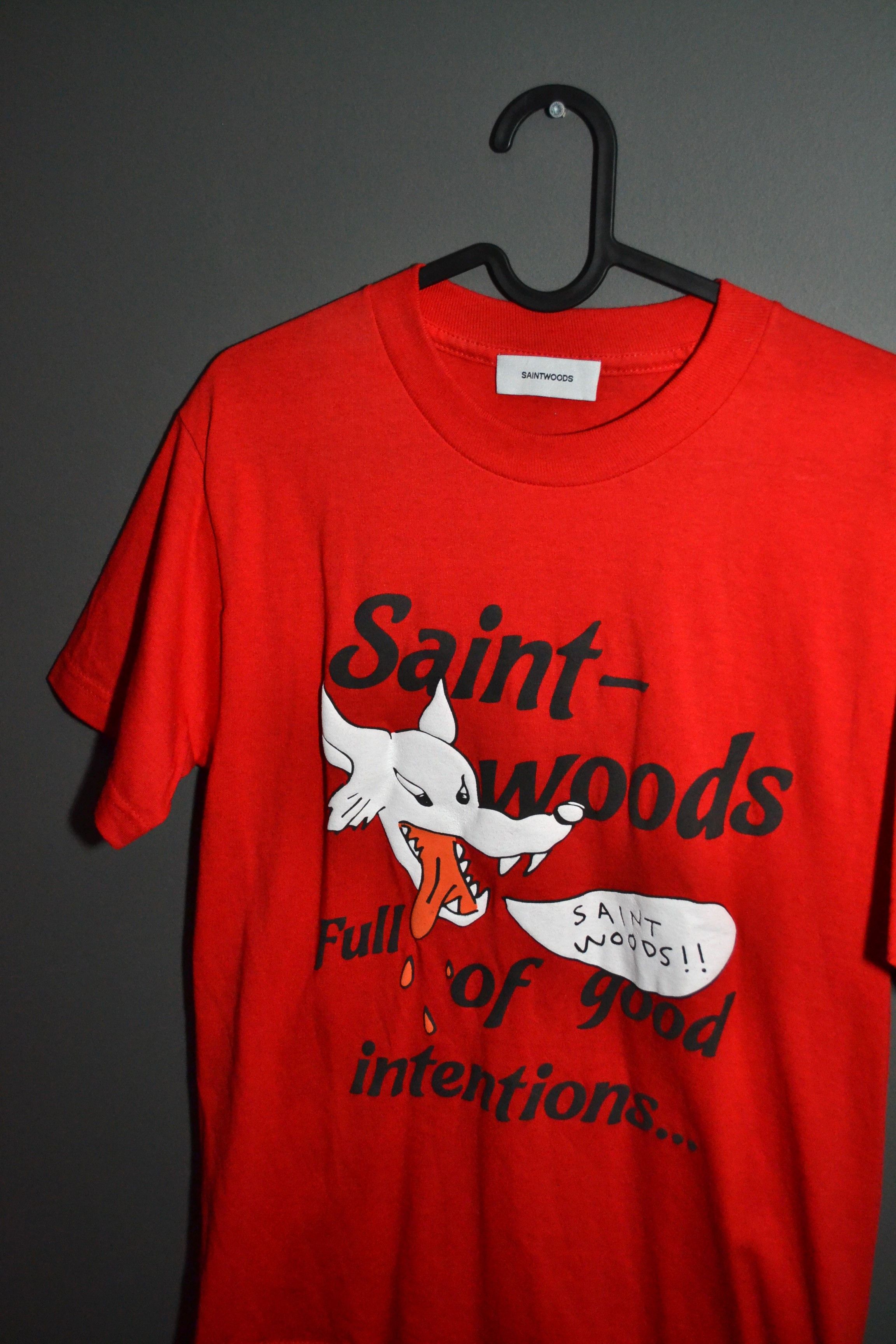 Saintwoods Saintwoods Wolf Full of Good Intentions Red T-shirt S Size US S / EU 44-46 / 1 - 1 Thumbnail