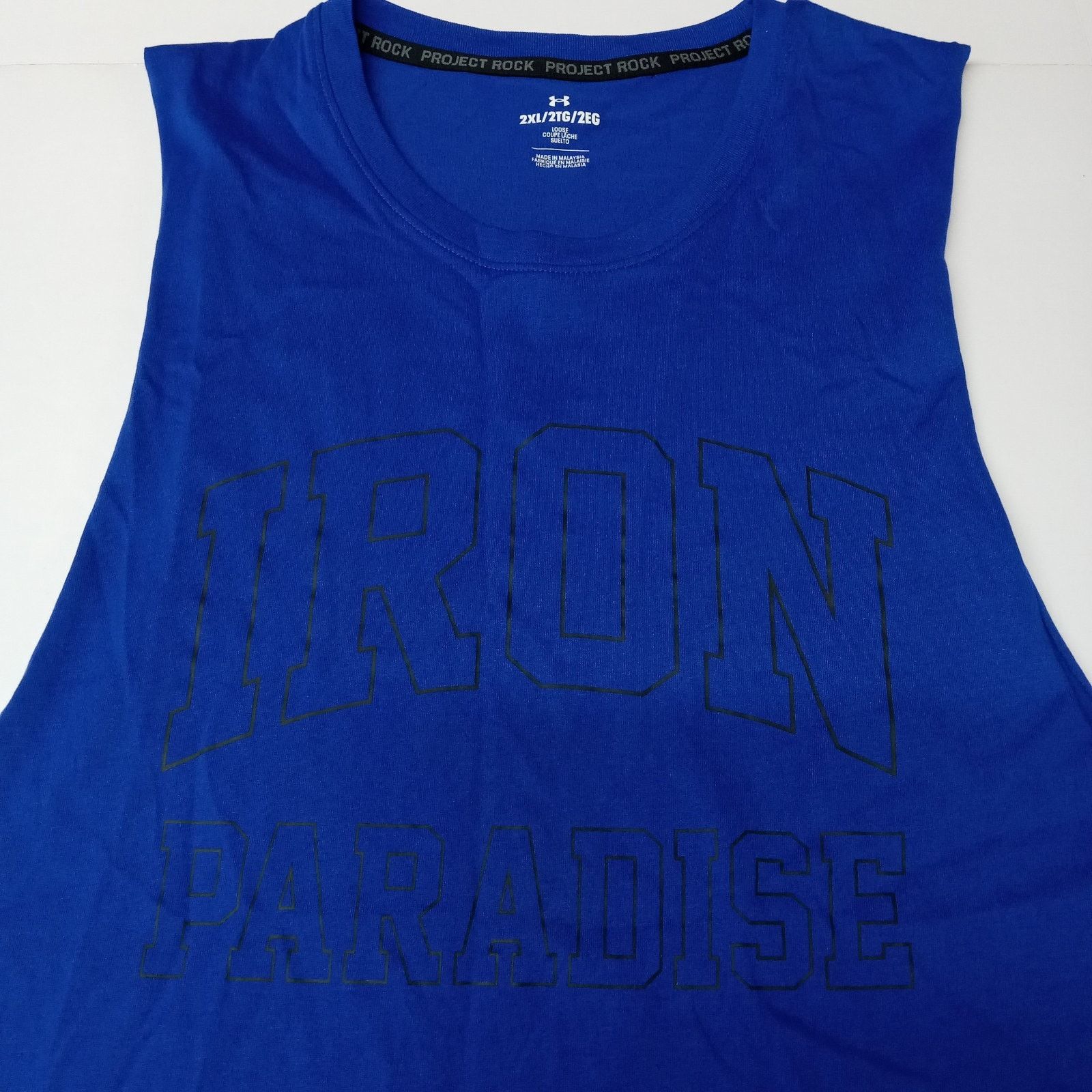 Under Armour Under Armour Project Rock Iron Paradise Tank Men's 2XL Blue Size US XXL / EU 58 / 5 - 2 Thumbnail