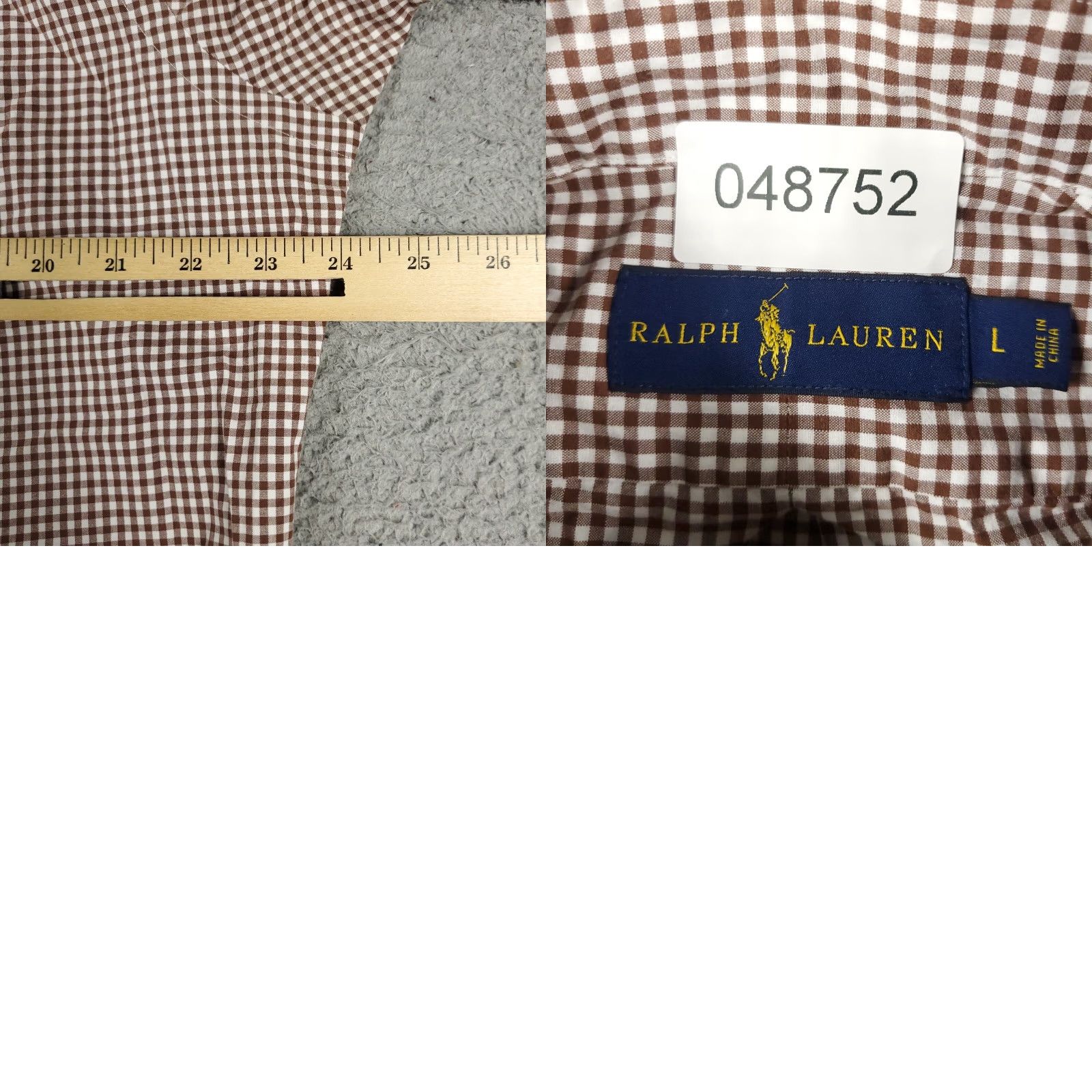 Ralph Lauren VINTAGE Ralph Lauren Shirt Mens Large Brown Check Pony Button-Up Long Sleeve Size US L / EU 52-54 / 3 - 8 Thumbnail