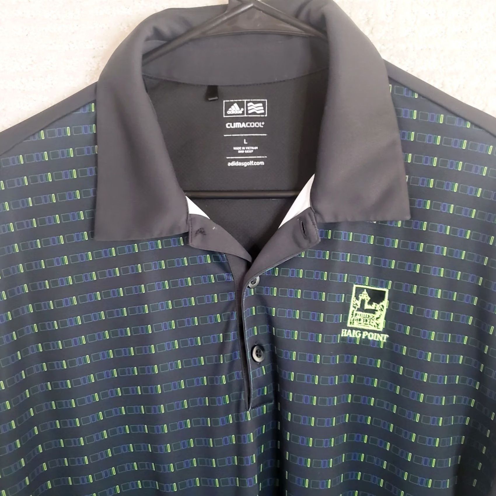 Adidas Adidas Climacool Shirt Mens L Black Geometric Haig Point Daufuskie Golf Polo Shirt Womens Womens Size US L / EU 52-54 / 3 - 3 Thumbnail