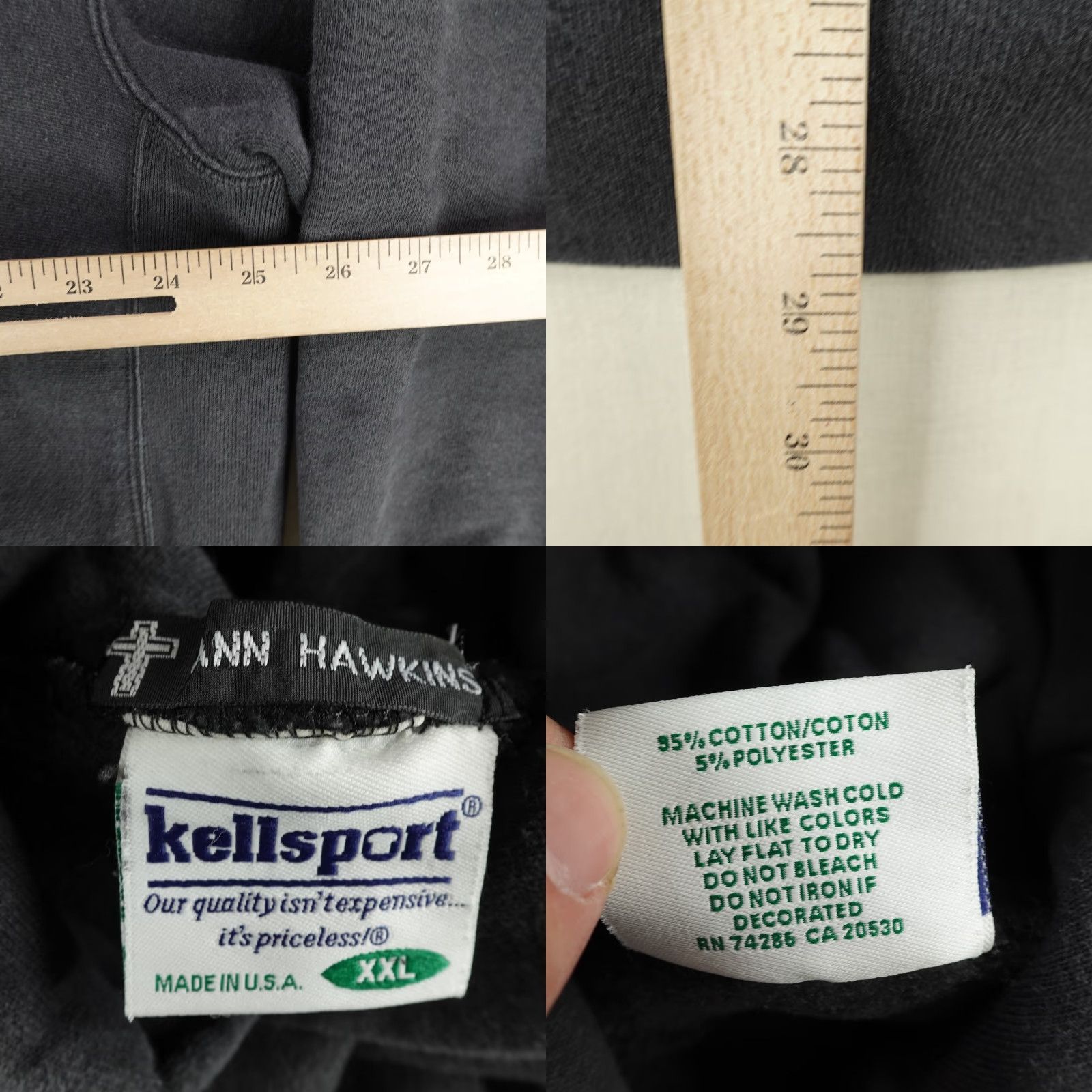 Vintage Kellsport Hoodie Mens 2XL Black 9ine 1ne 6ix Dog Pullover Heavyweight Sweatshirt Size US XXL / EU 58 / 5 - 8 Thumbnail