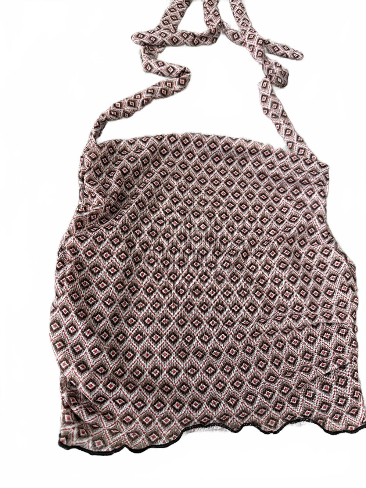 Designer Stylish Diamond Pattern Halter Top - Perfect for Summer Size XS / US 0-2 / IT 36-38 - 3 Thumbnail