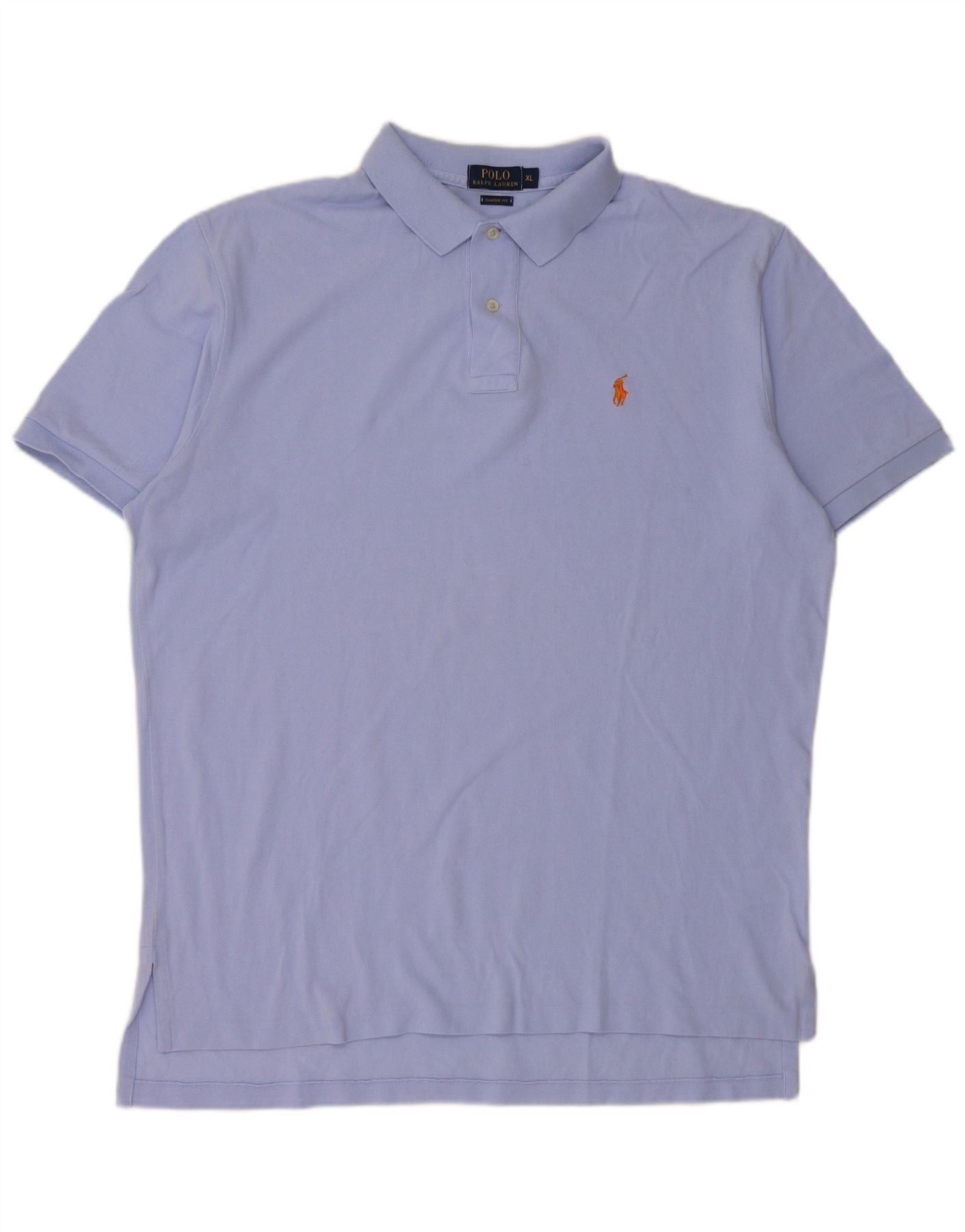 Polo Ralph Lauren Mens Classic Fit Polo Shirt XL Blue Cotton Size US L / EU 52-54 / 3 - 1 Thumbnail