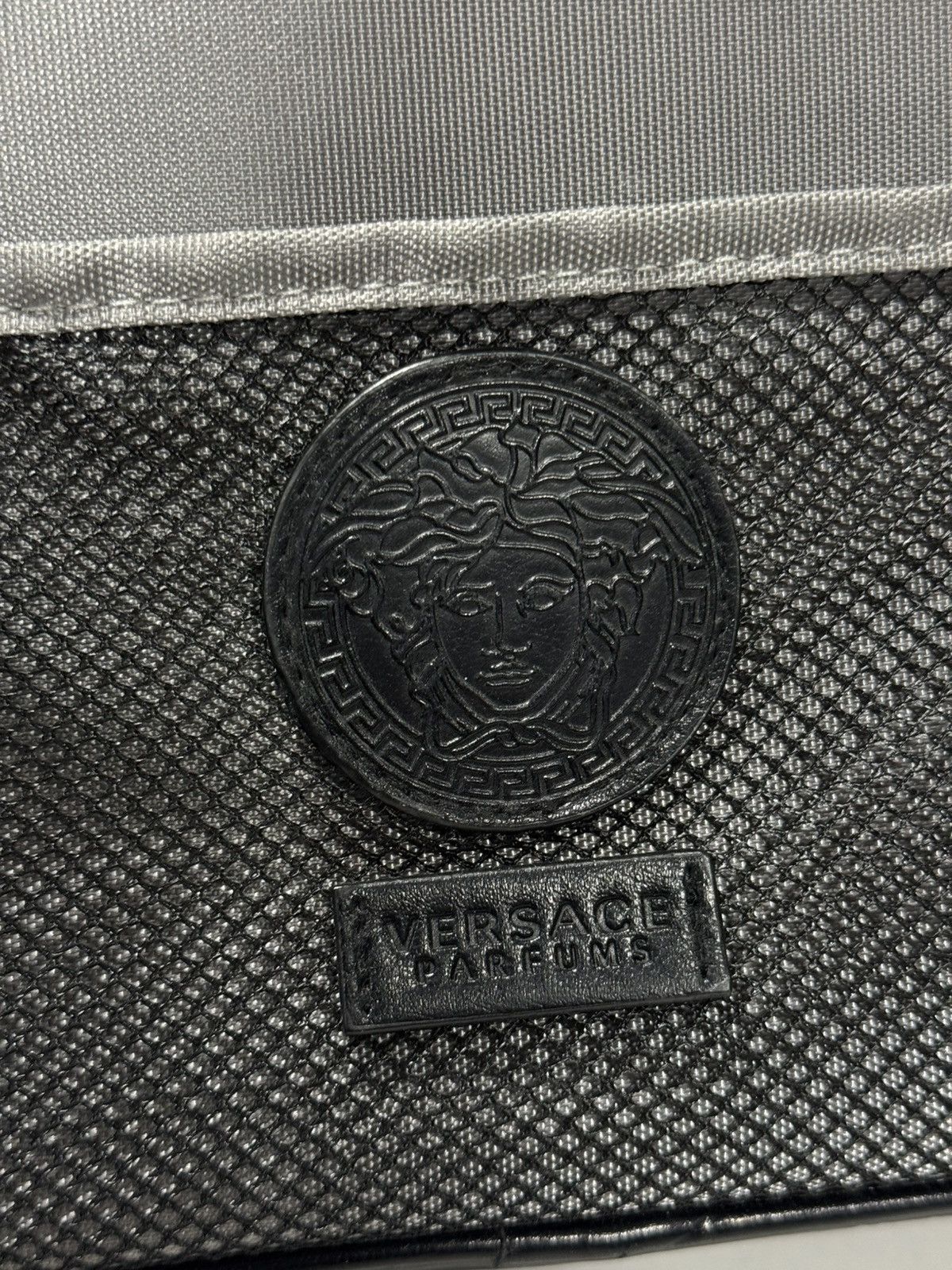 Versace VERSACE Parfums Black & Gray Mesh Detail Travel Toiletry Bag Size ONE SIZE - 2 Thumbnail