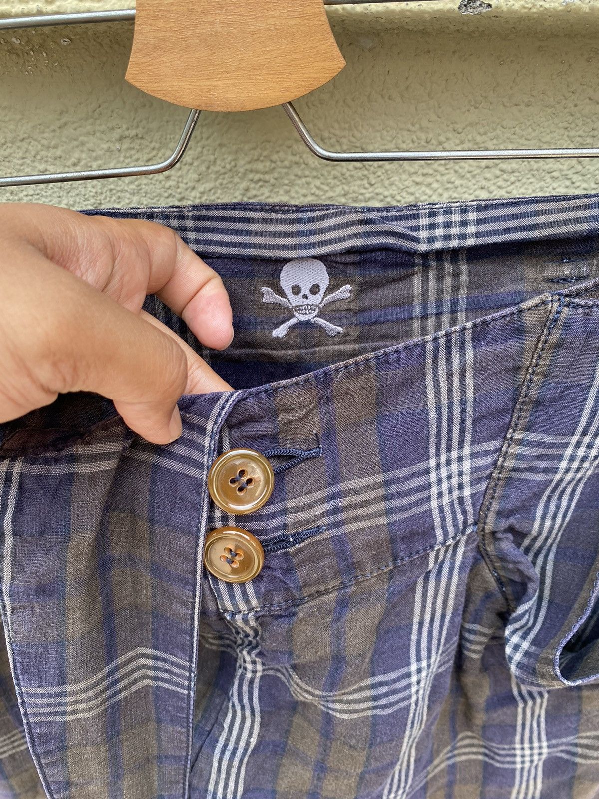 Vintage vintage blue tartan short Size US 32 / EU 48 - 5 Thumbnail
