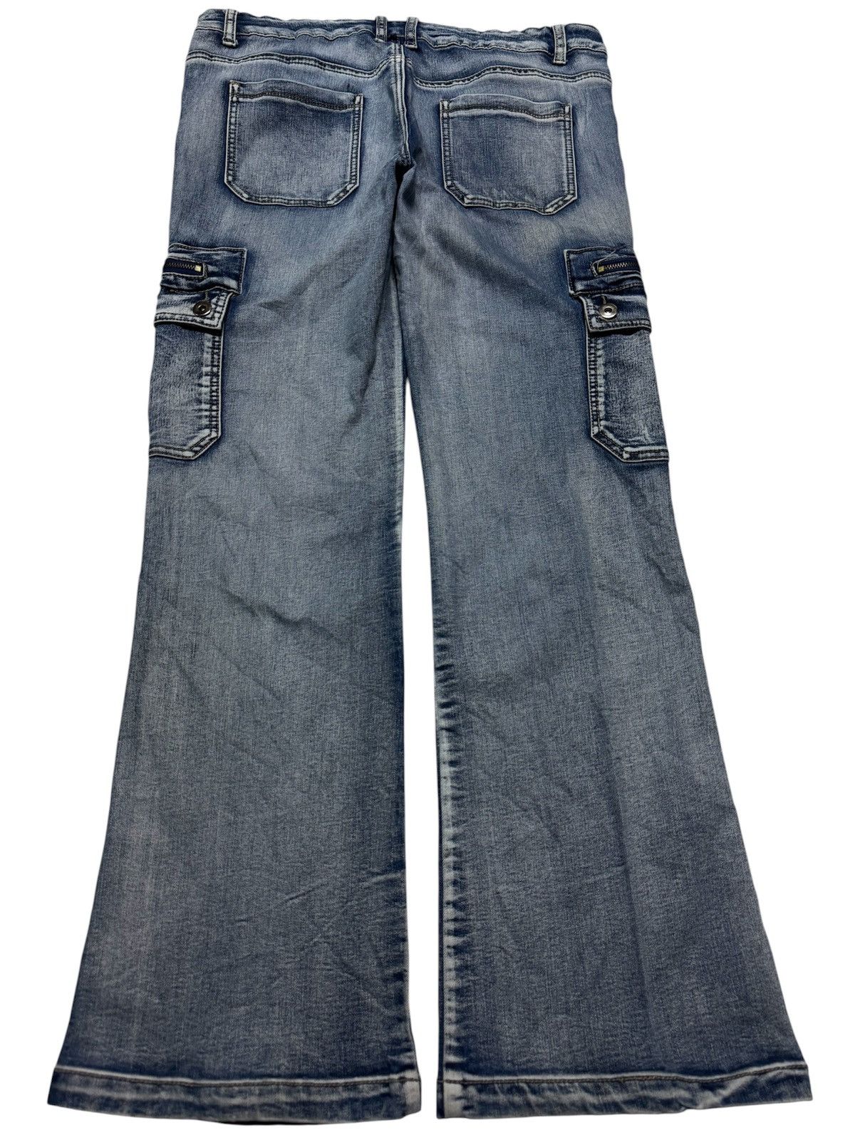 20471120 VINTAGE FLARED GLAMOUR OUTFITTERS SICK WASHED CARGO PUNK Size US 33 - 14 Thumbnail
