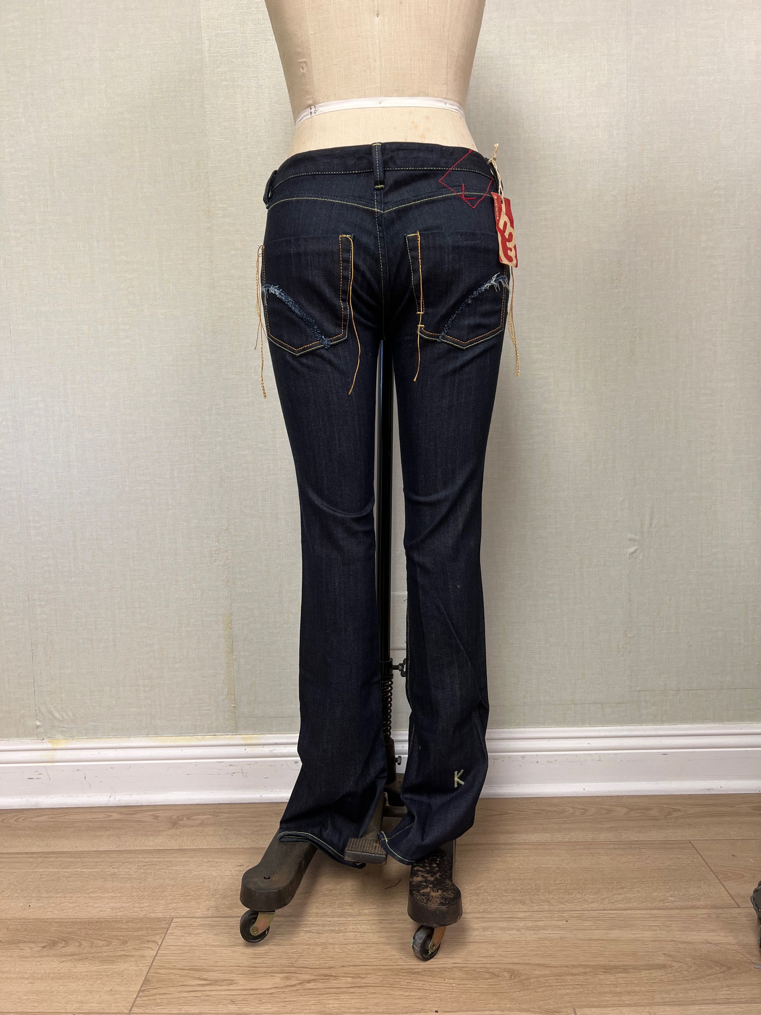 Vintage NWT Vintage Kunna Dark Wash Straight Low Rise Jeans 31 Size 31" - 5 Thumbnail