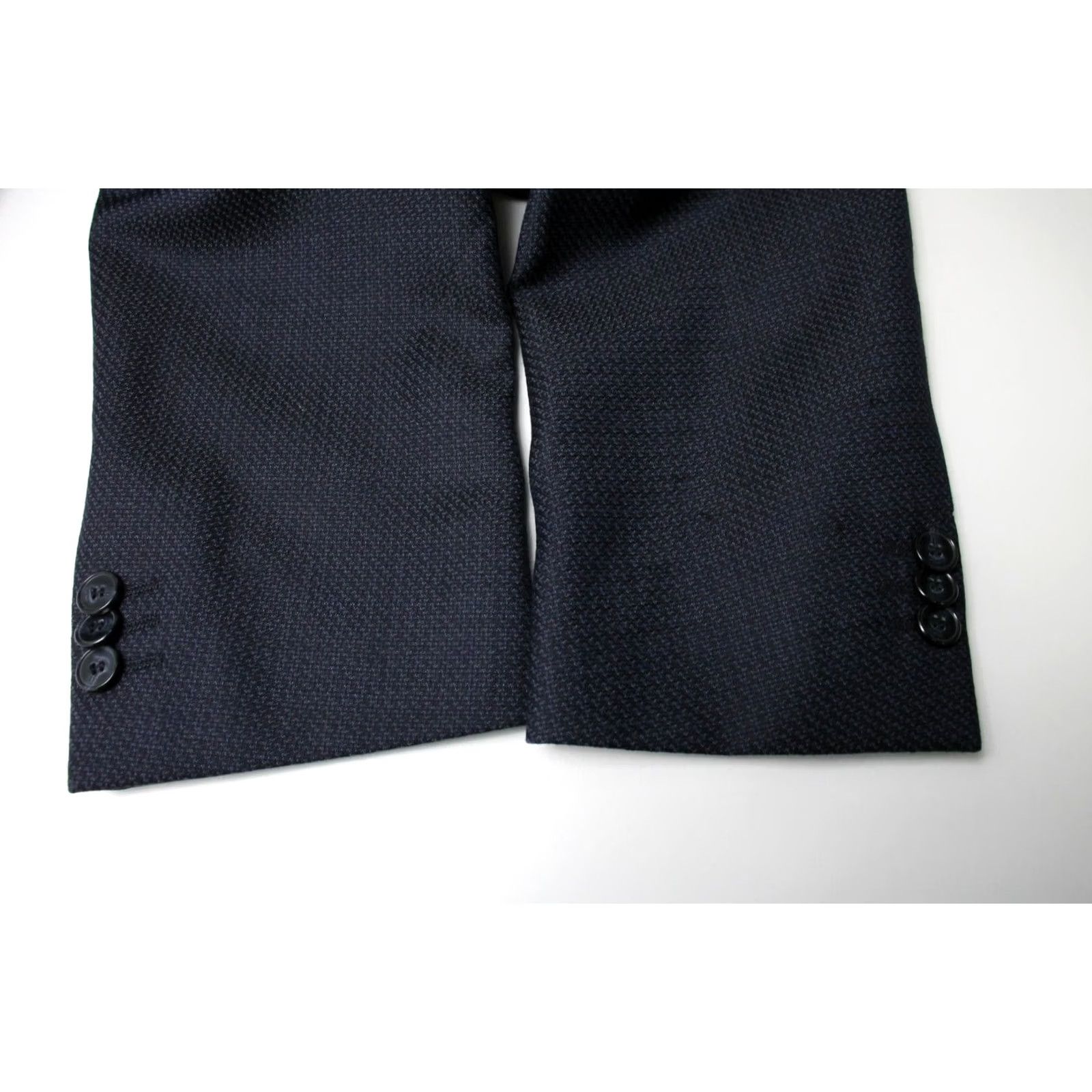 Hugo Boss HUGO BOSS Blazer Arti/Hesten182 Extra Slim Soft Constructed Wool Blue Notch Lapel 2 Buttons Men US 40L Wool Blazer Size 40R - 6 Thumbnail