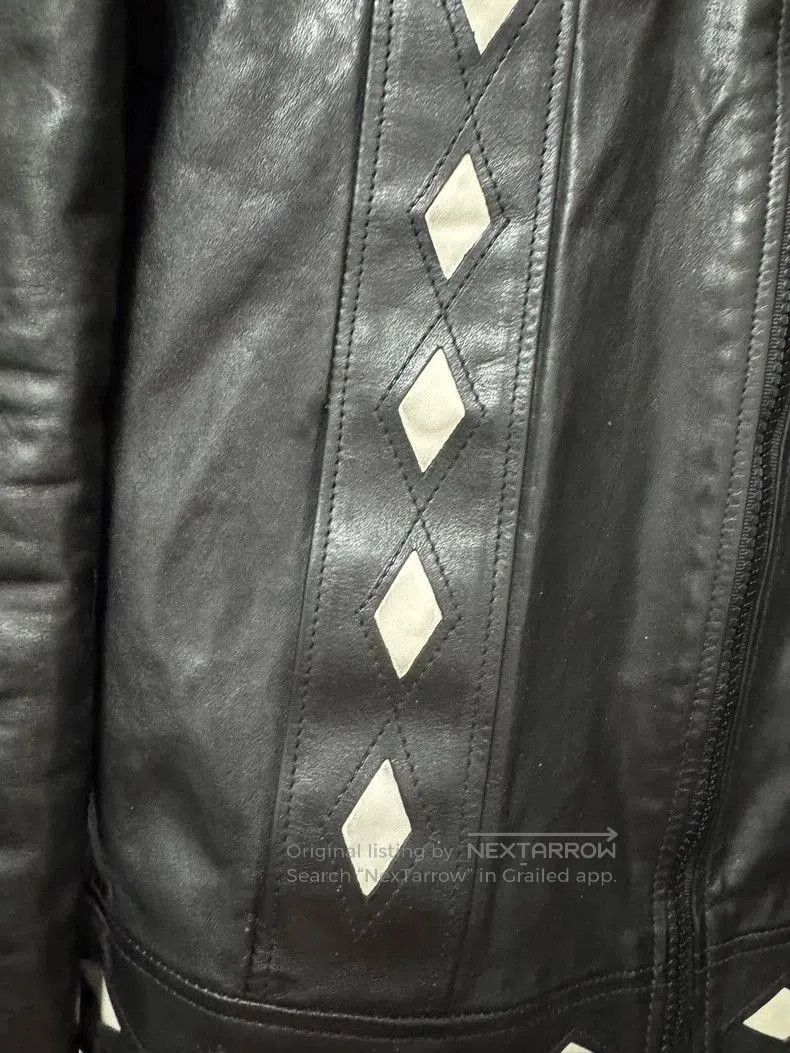 Saint Laurent Paris Saint Laurent Black Leather Jacket with Diamonds. Size US M / EU 48-50 / 2 - 4 Thumbnail