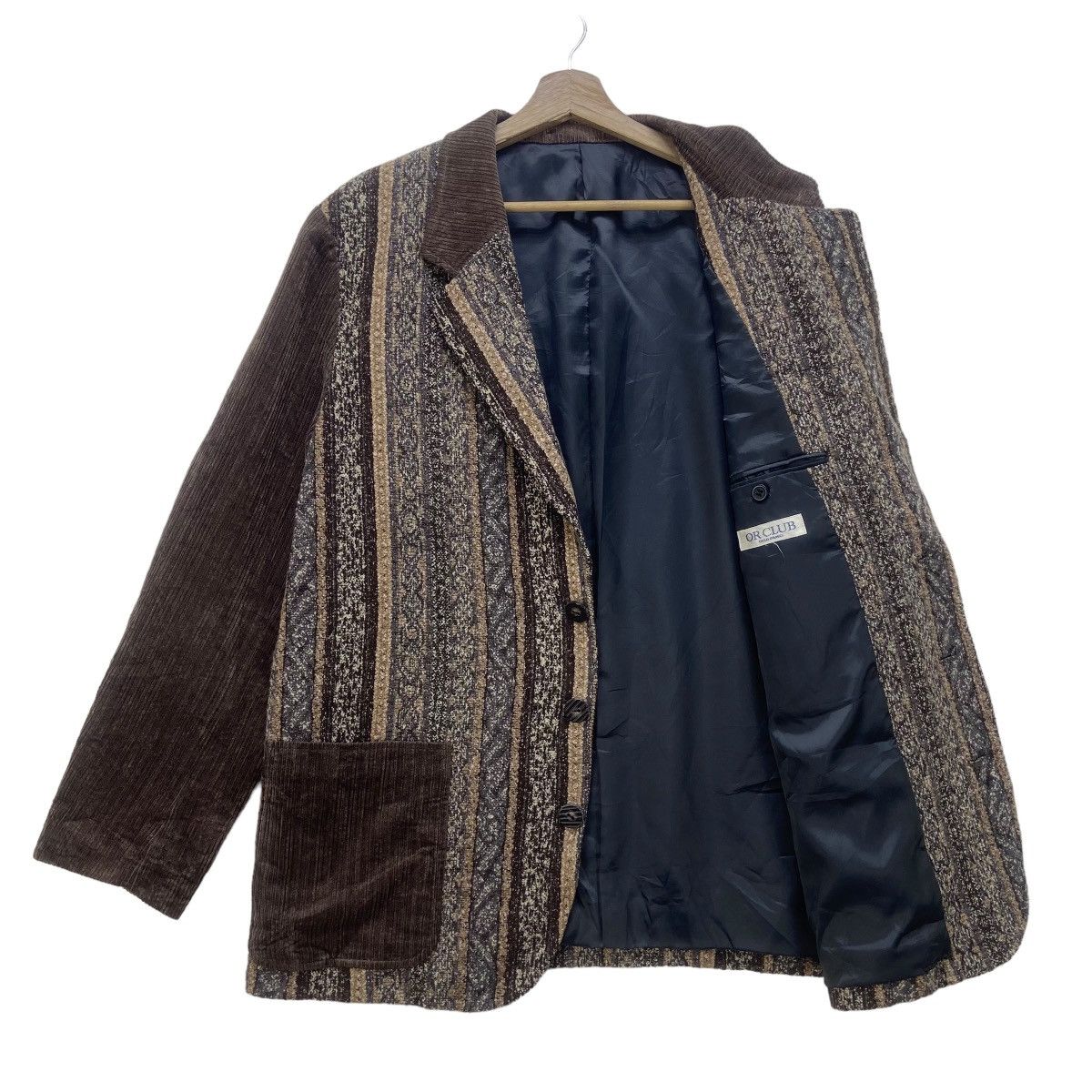 Japanese Brand Japanese Brand Ciclo D’amici Patchwork Wool+Corduroy Jacket Size US M / EU 48-50 / 2 - 2 Thumbnail
