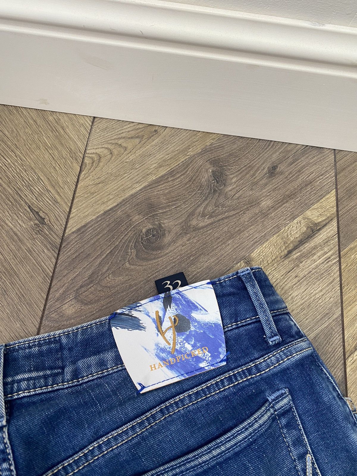 Designer × Vintage Vintage Handpicked Tapered Fit Denim Jeans Size US 33 - 13 Thumbnail