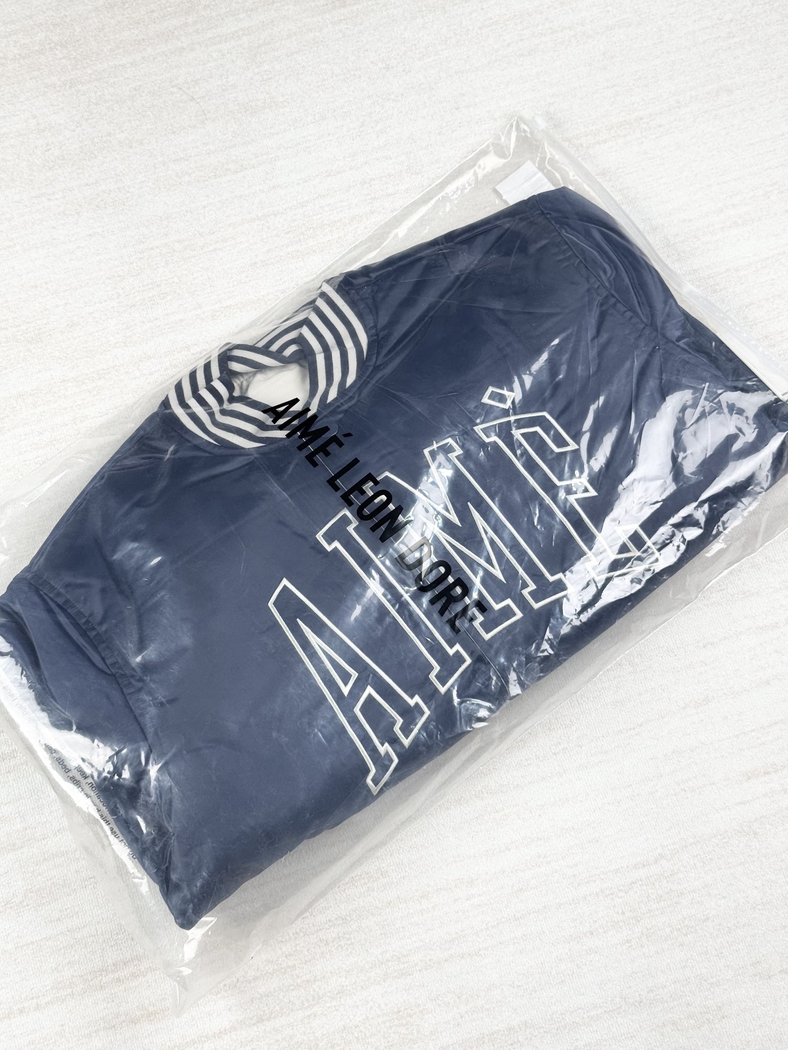 Aime Leon Dore UNWORN* ALD Reversible Satin Varsity Jacket navy/cream Size US XXL / EU 58 / 5 - 13 Thumbnail